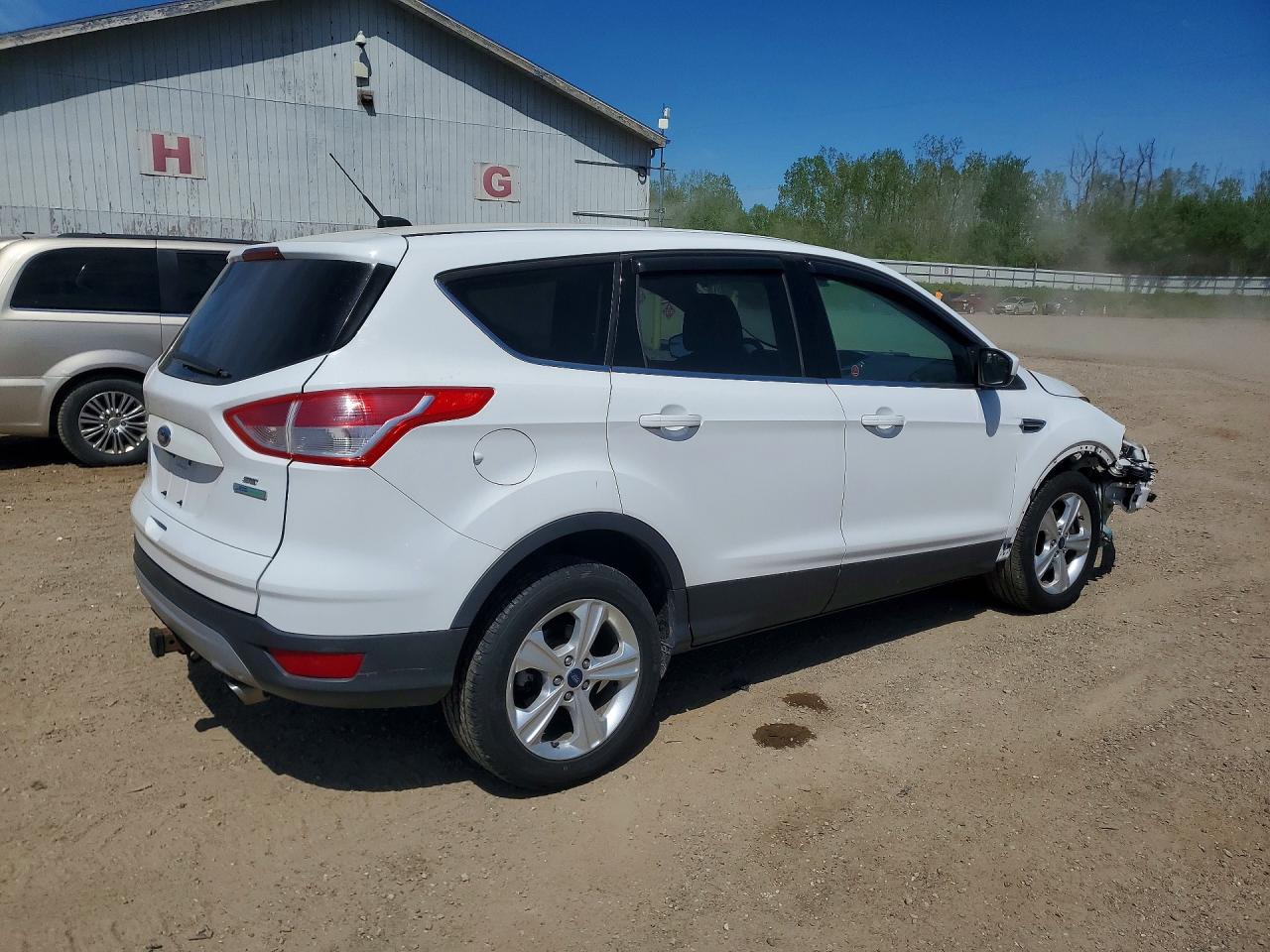 2015 Ford Escape Se White vin: 1FMCU0G95FUB76285