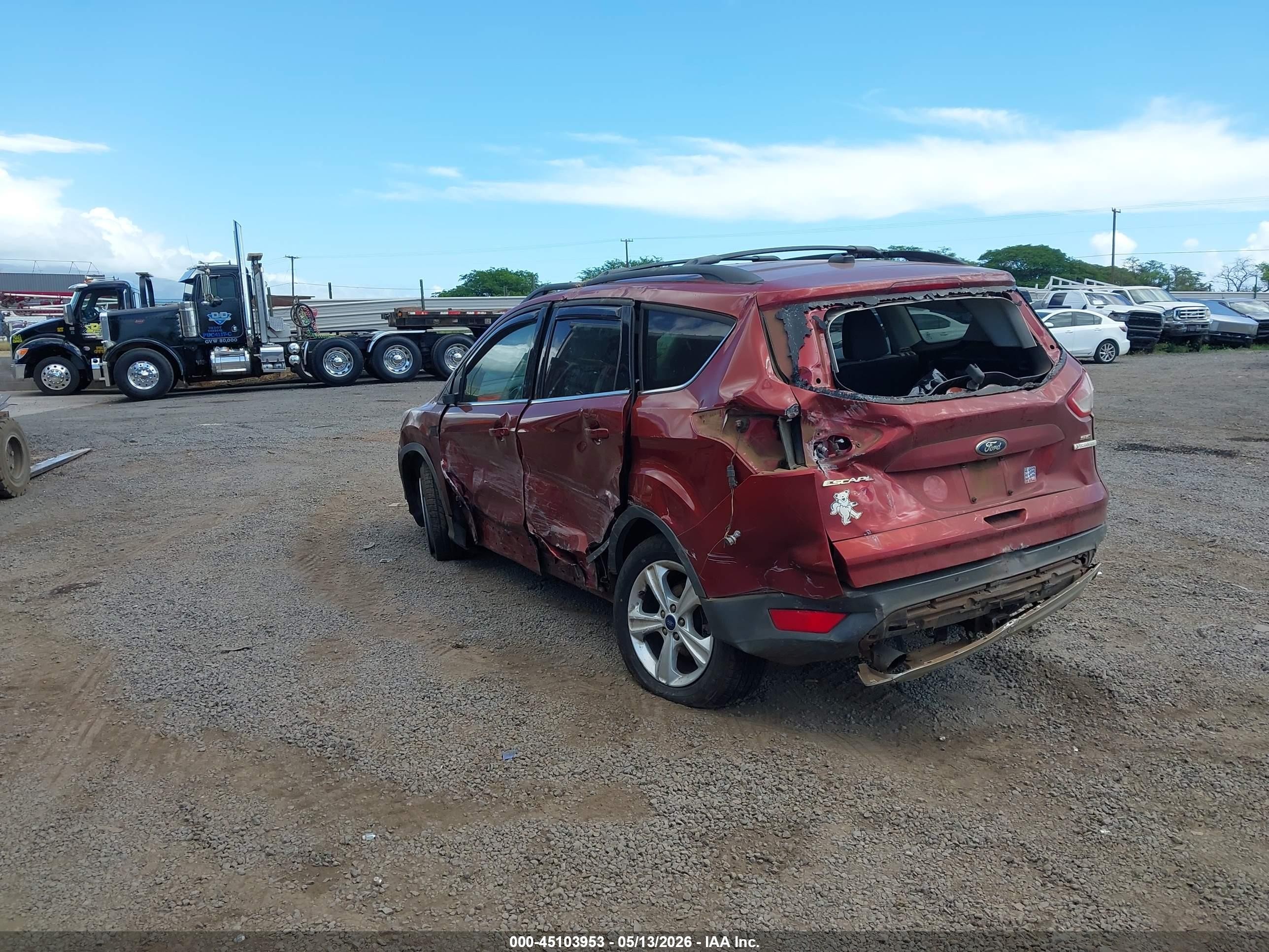 2015 Ford Escape Se Red vin: 1FMCU0G95FUB96116