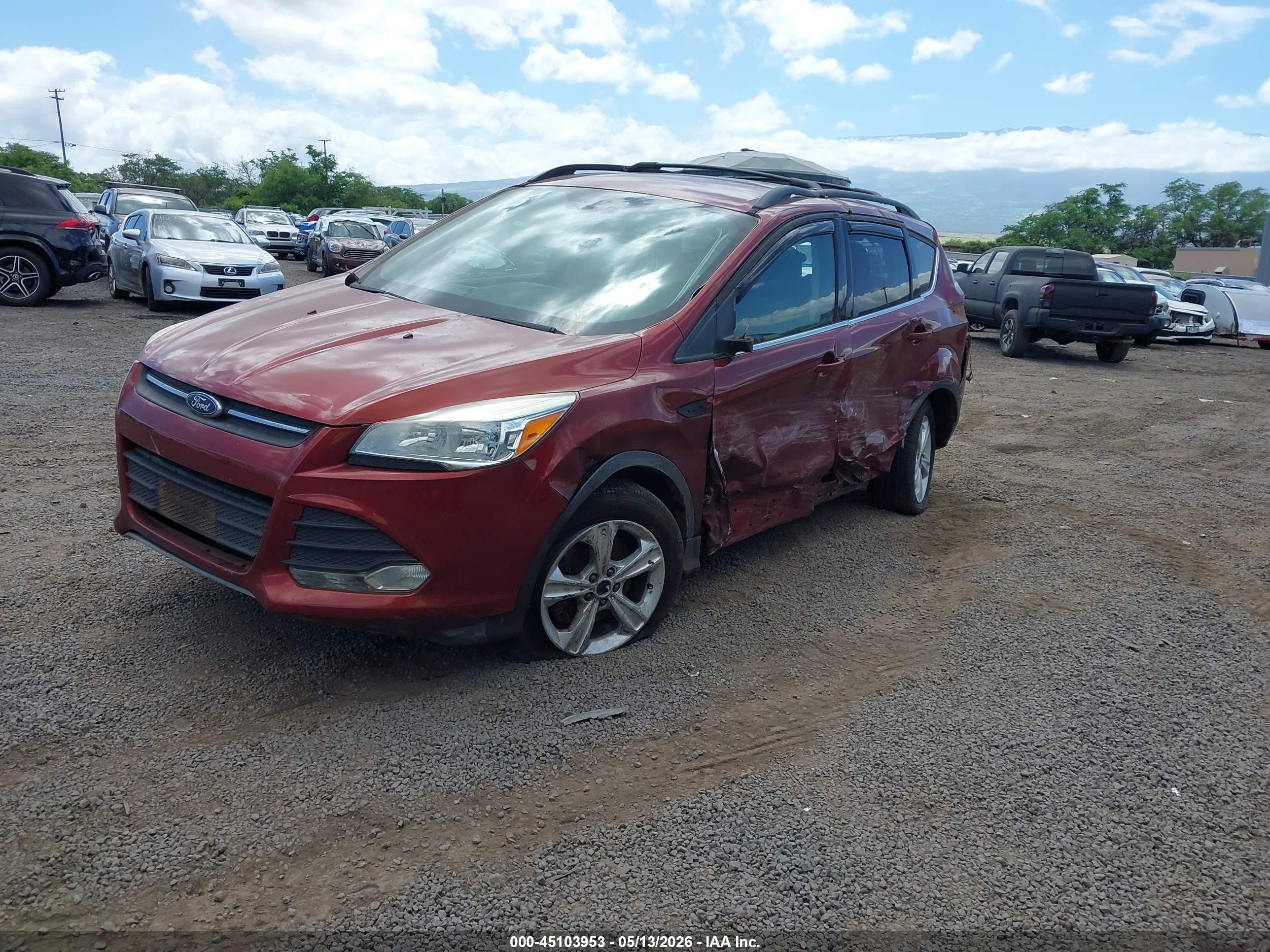 2015 Ford Escape Se Red vin: 1FMCU0G95FUB96116