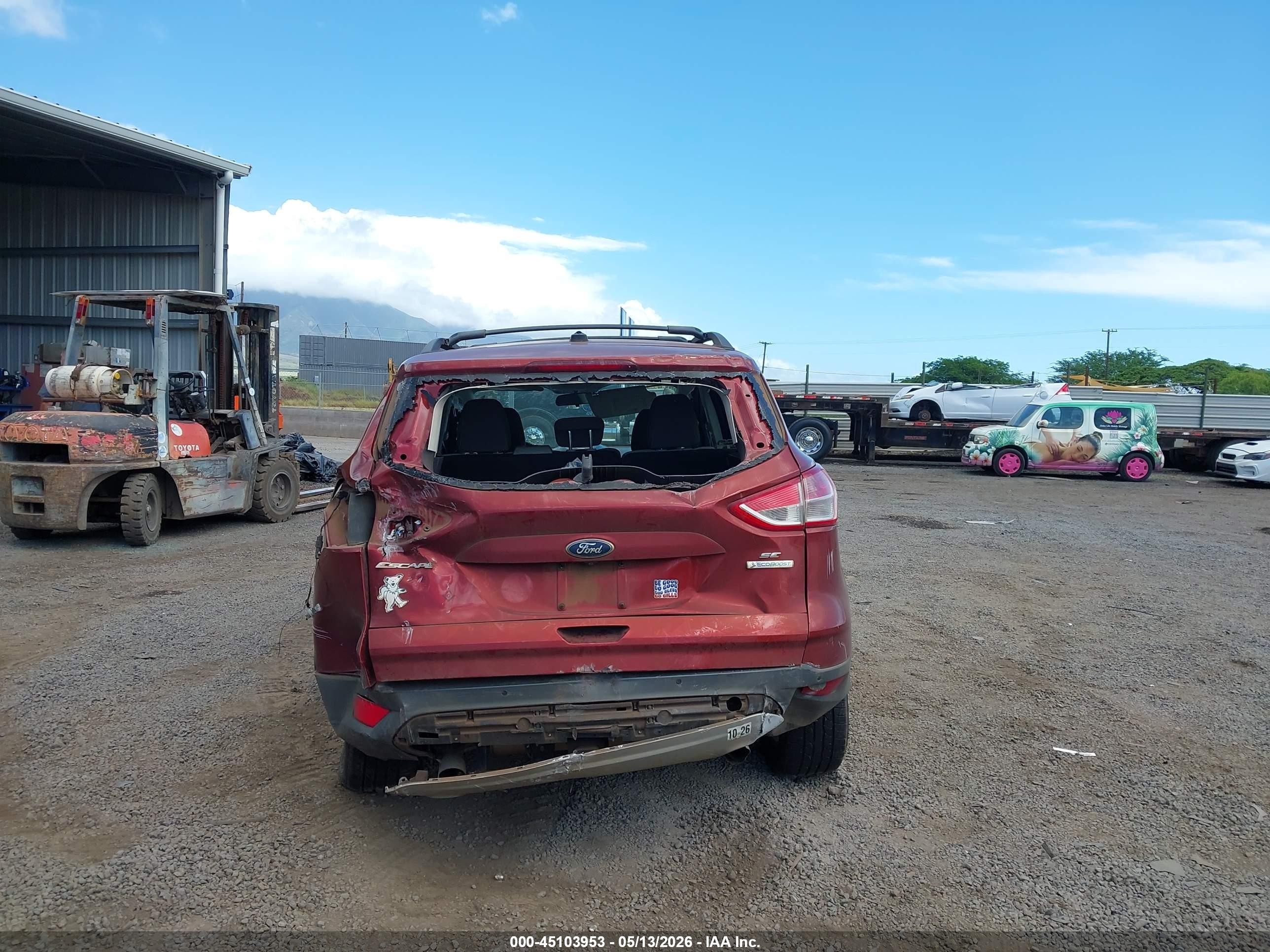 2015 Ford Escape Se Red vin: 1FMCU0G95FUB96116