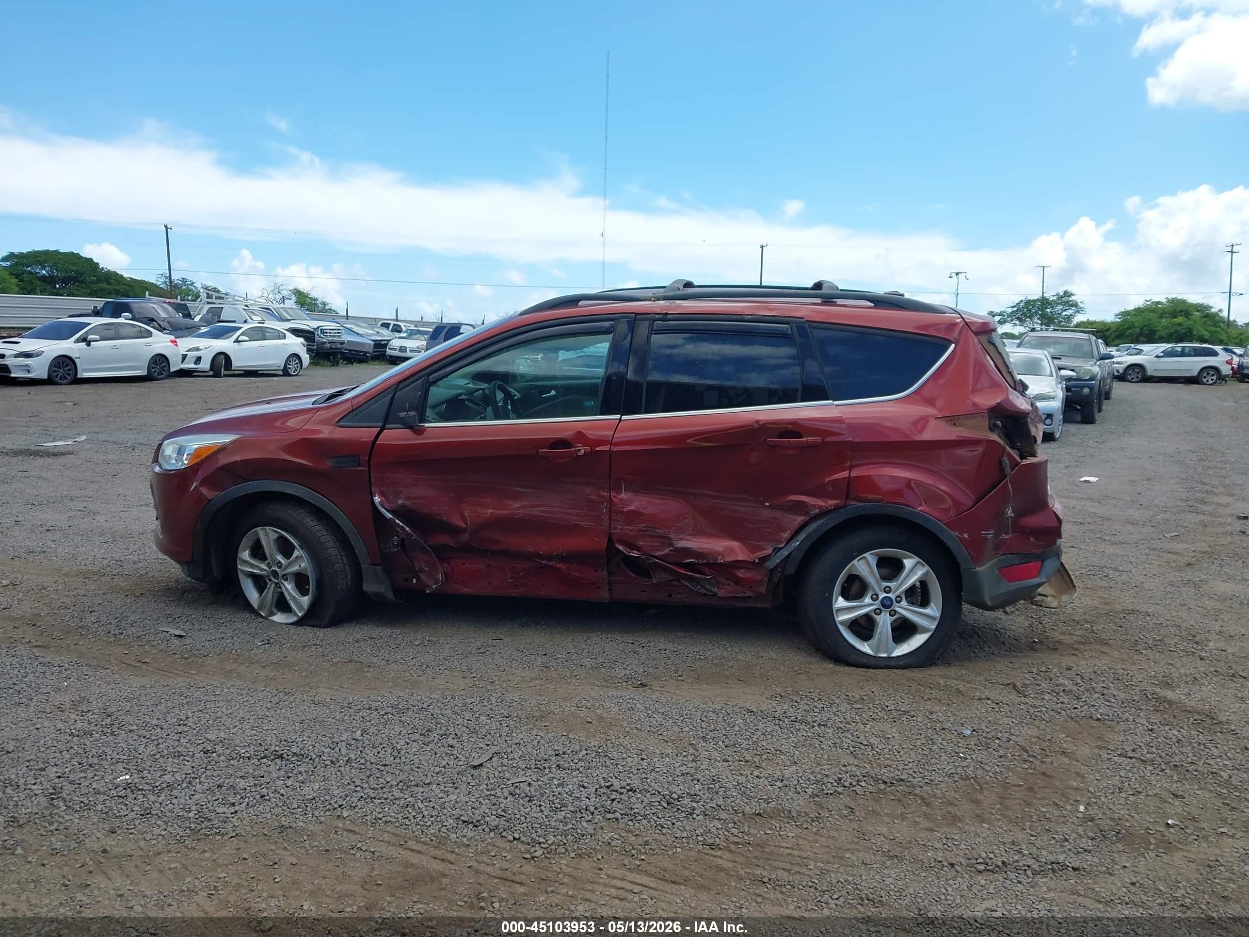 2015 Ford Escape Se Red vin: 1FMCU0G95FUB96116
