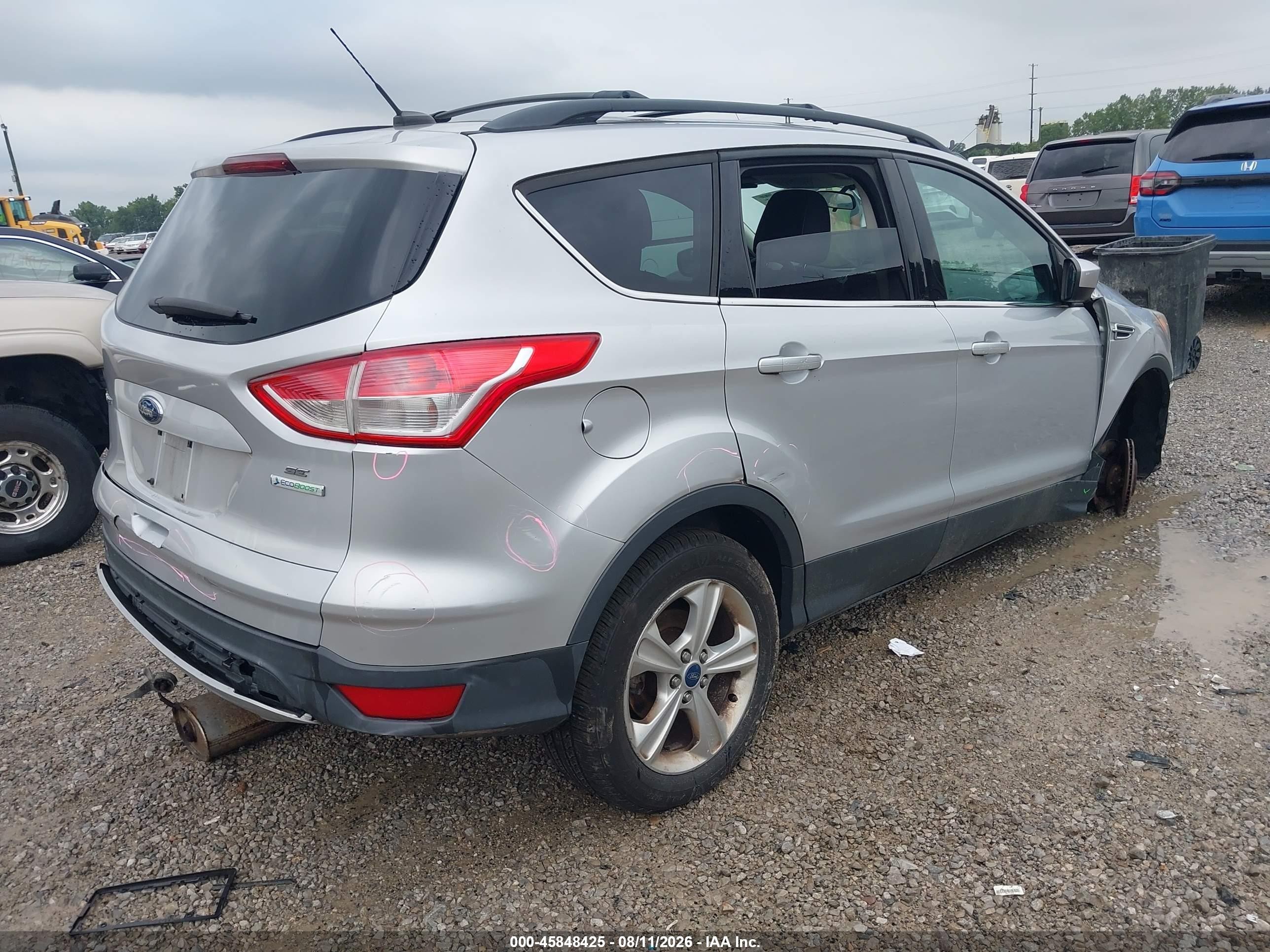 2013 Ford Escape Se Silver vin: 1FMCU0G96DUC11560