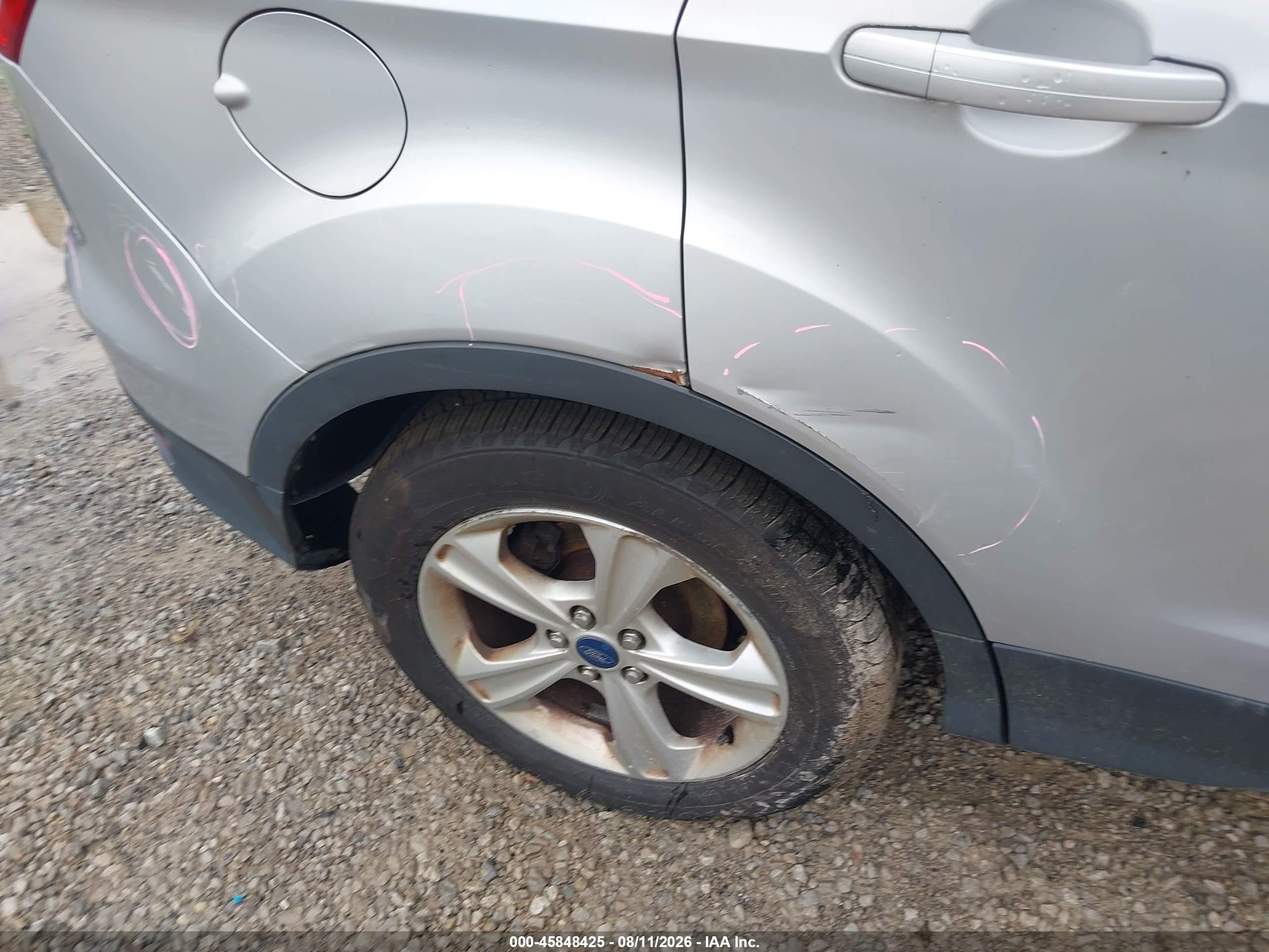 2013 Ford Escape Se Silver vin: 1FMCU0G96DUC11560