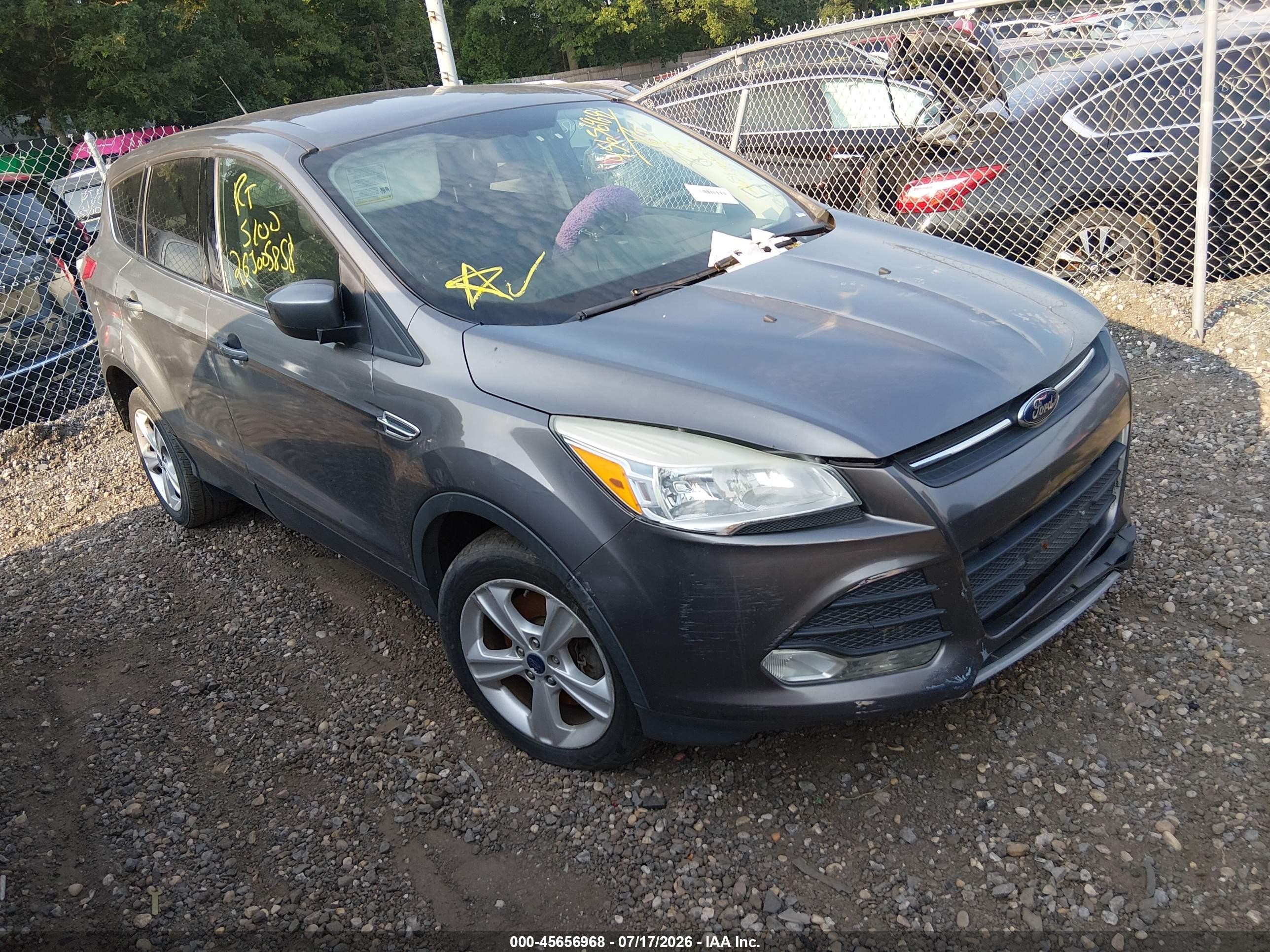 2013 Ford Escape Se Gray vin: 1FMCU0G96DUD06829