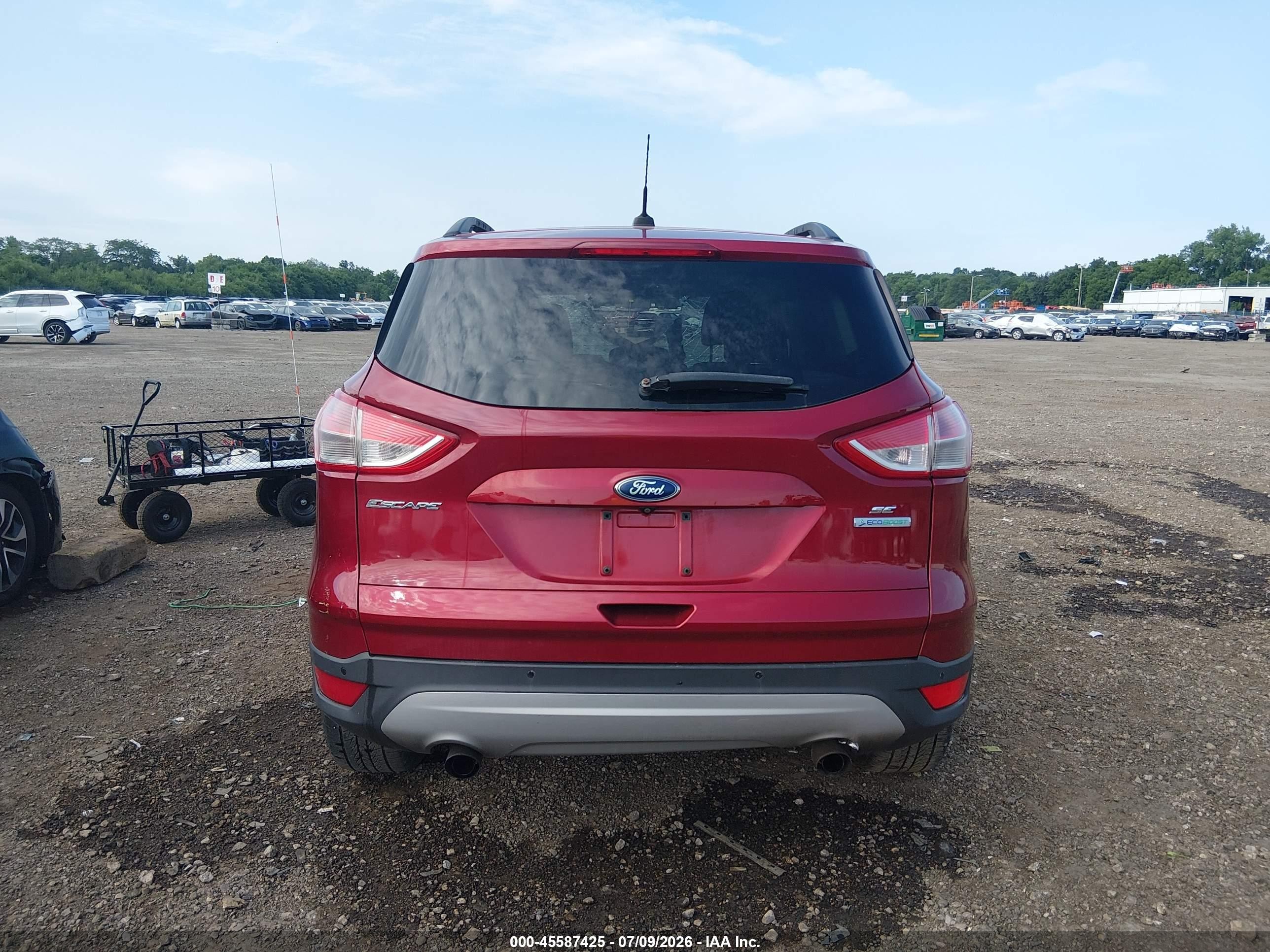 2014 Ford Escape Se Красный vin: 1FMCU0G96EUB13985