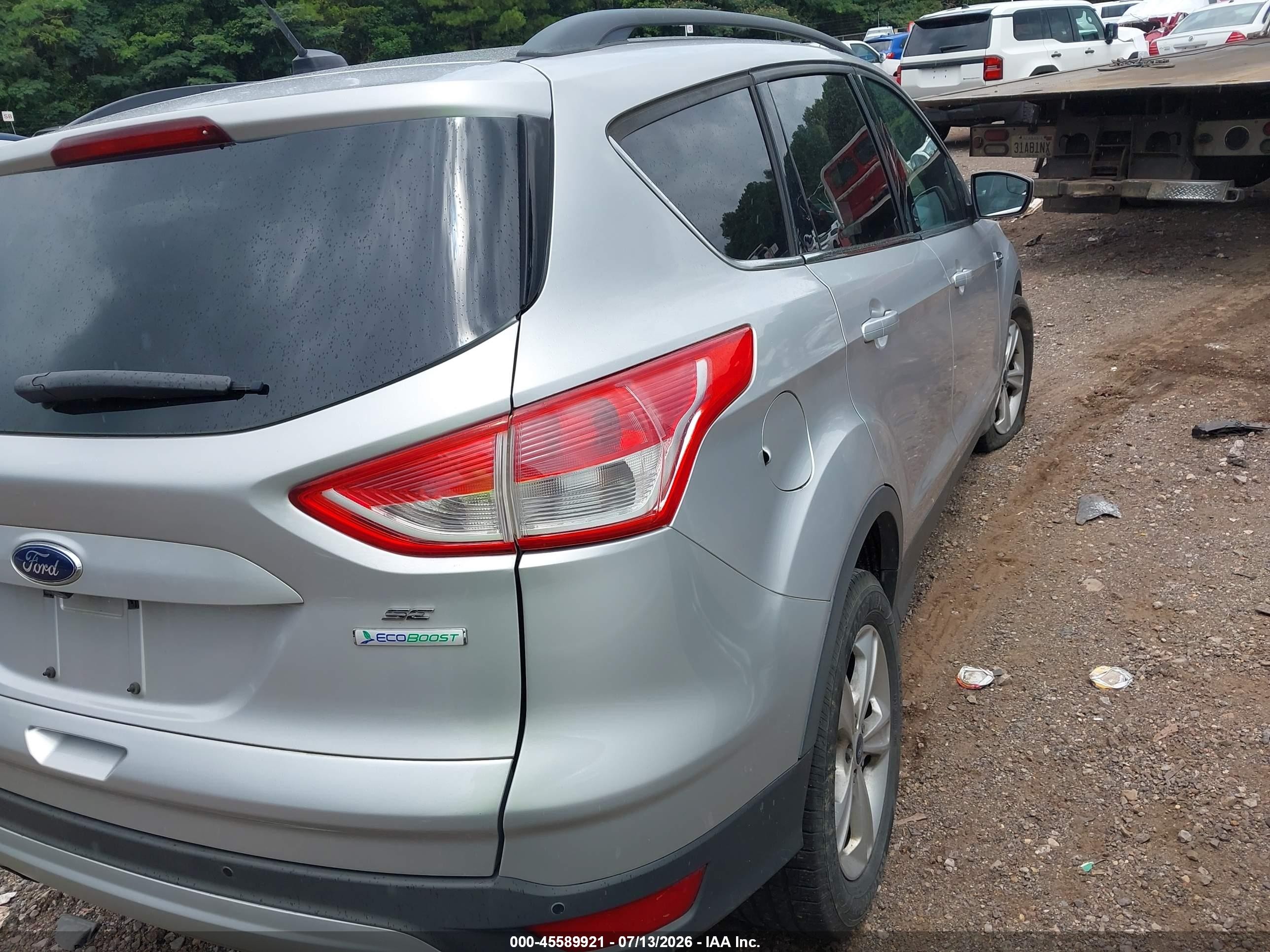 2014 Ford Escape Se Silver vin: 1FMCU0G96EUC64566