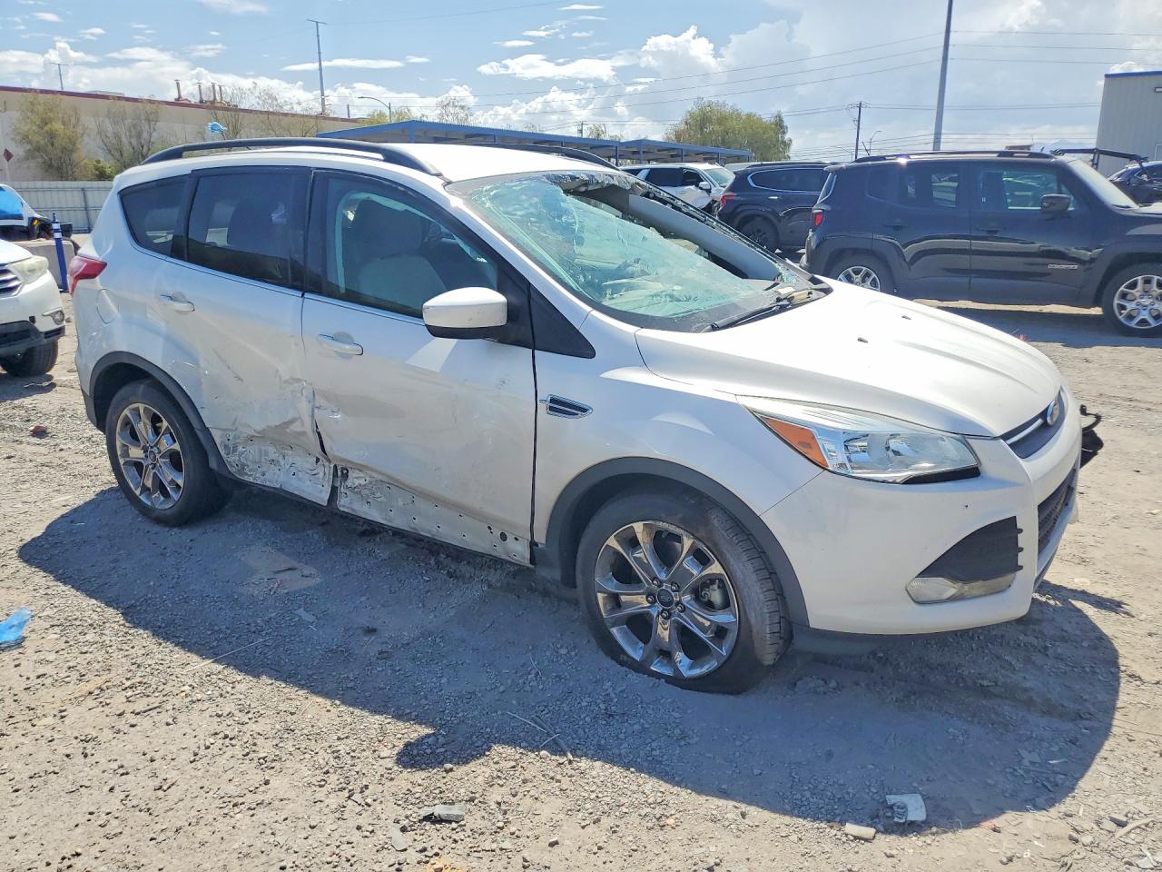 2014 Ford Escape Se White vin: 1FMCU0G96EUE57414