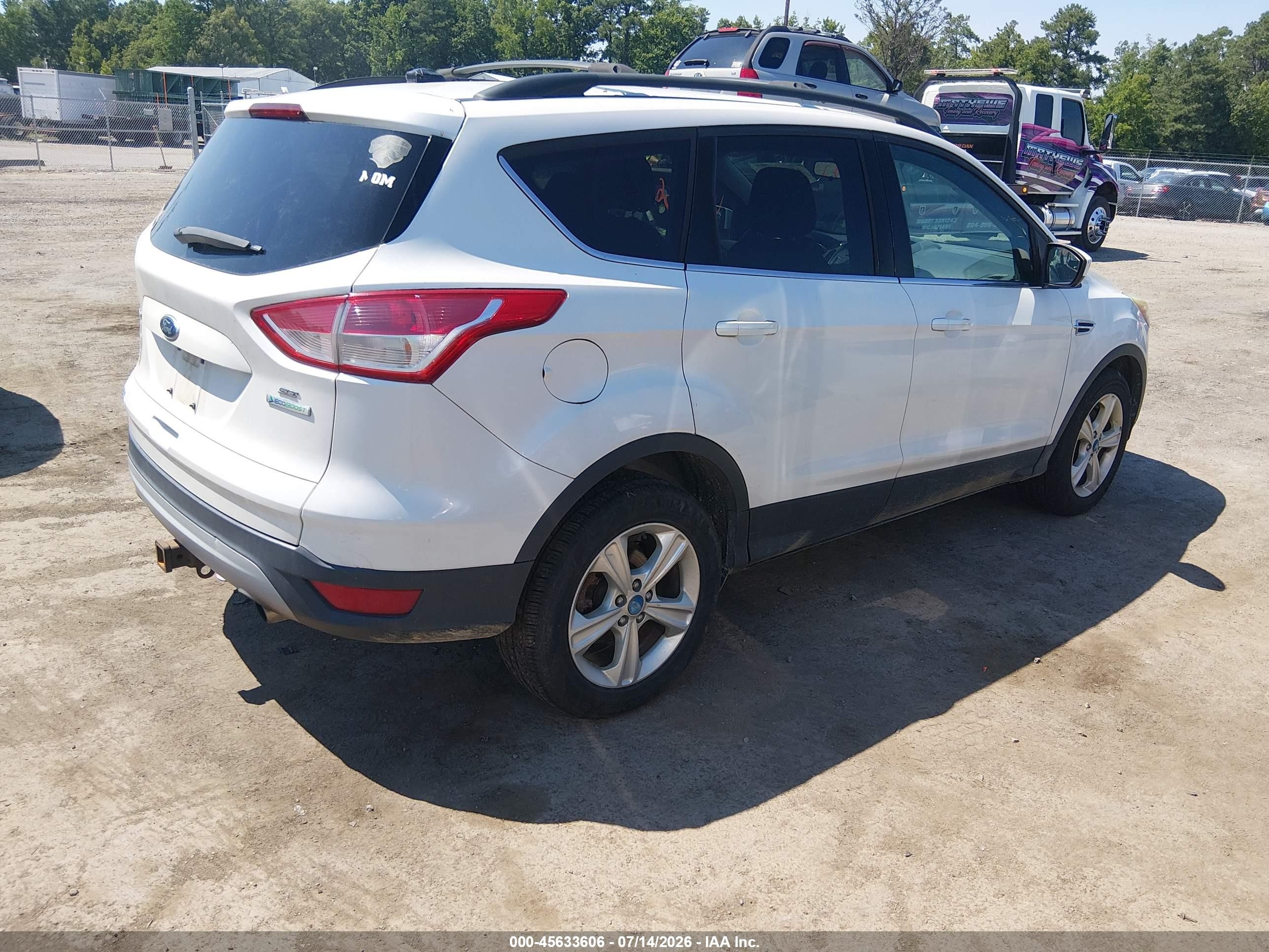 2013 Ford Escape Se Белый vin: 1FMCU0G97DUC05881