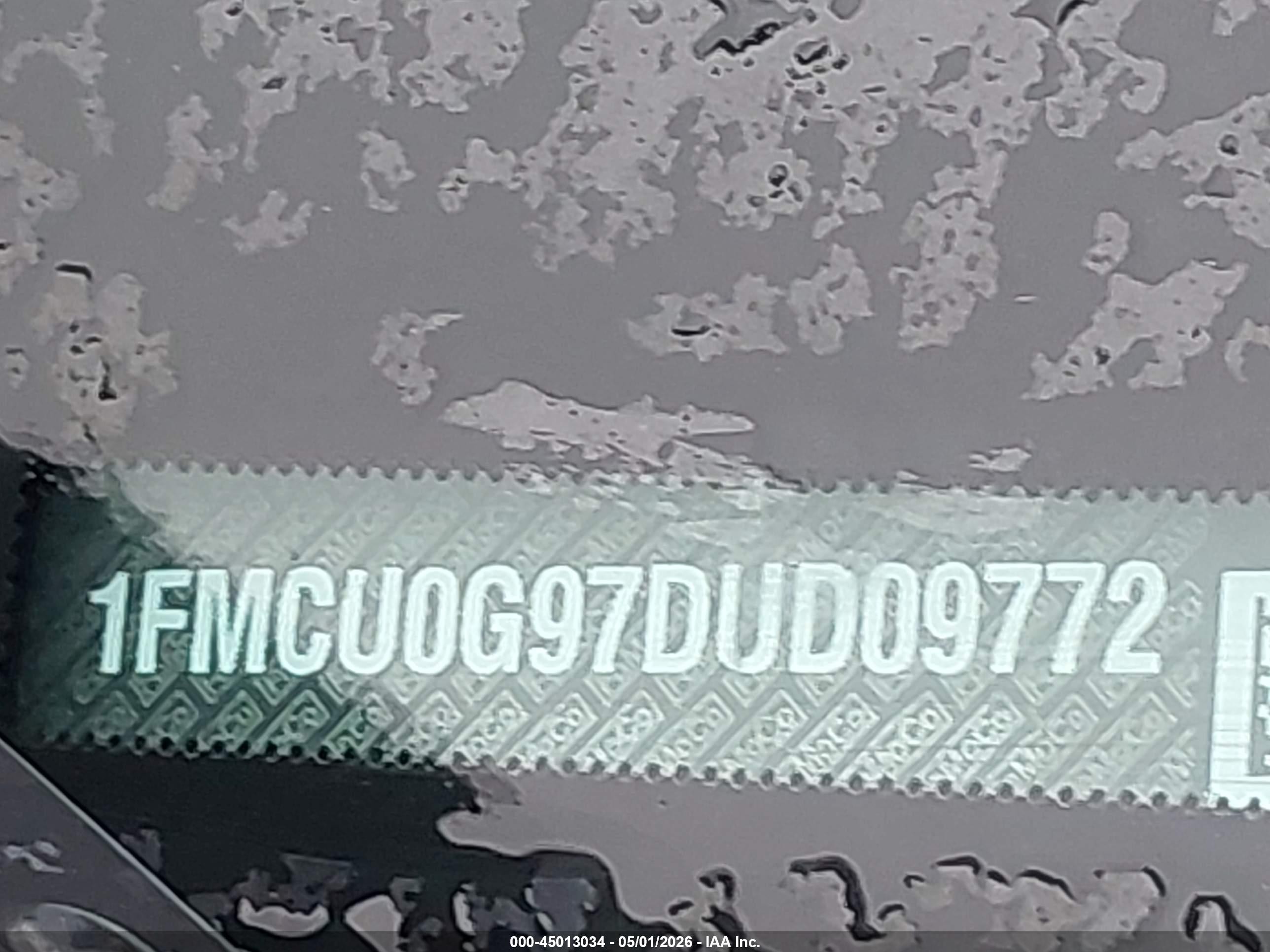 2013 Ford Escape Se Gray vin: 1FMCU0G97DUD09772