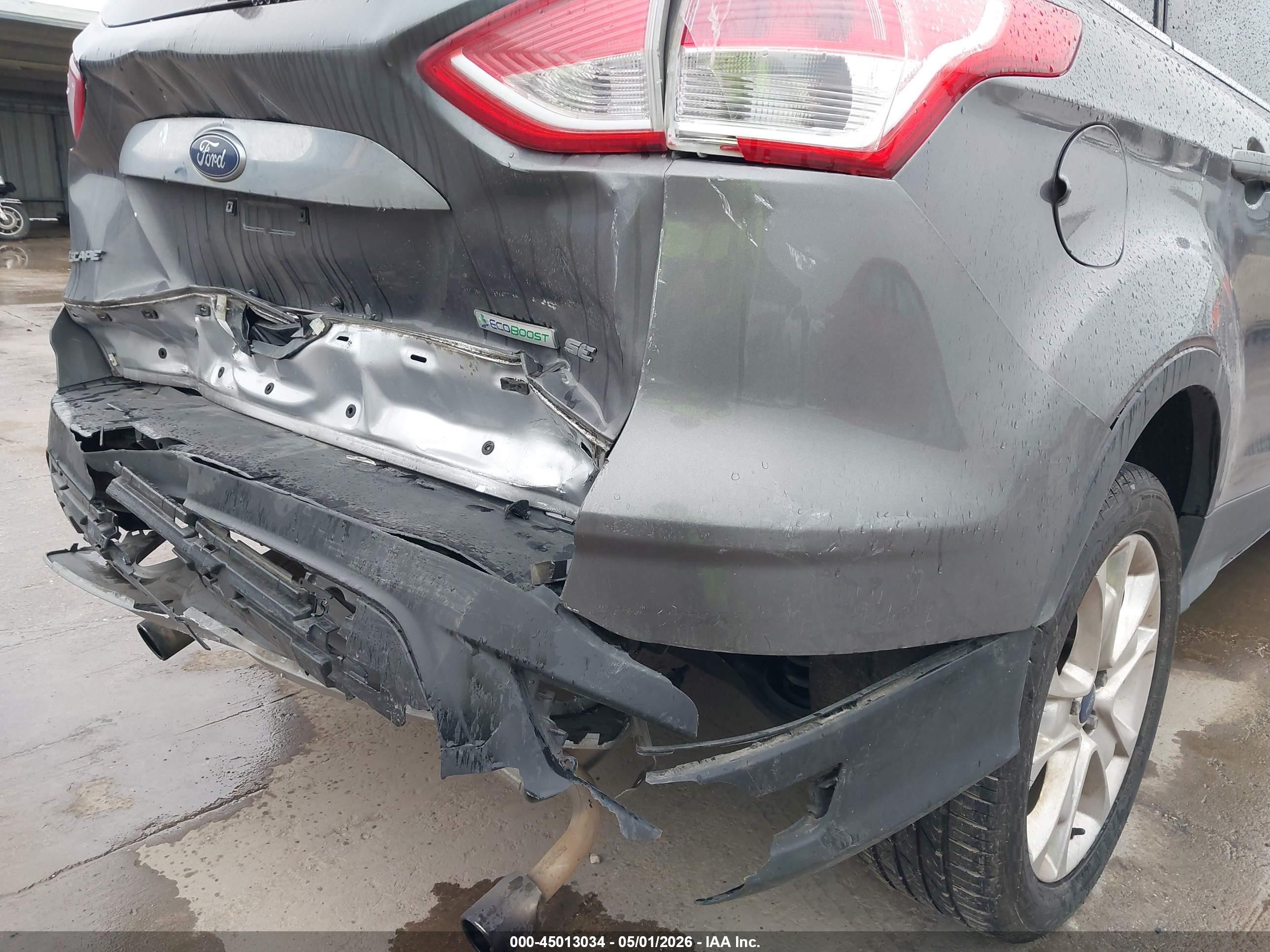 2013 Ford Escape Se Gray vin: 1FMCU0G97DUD09772
