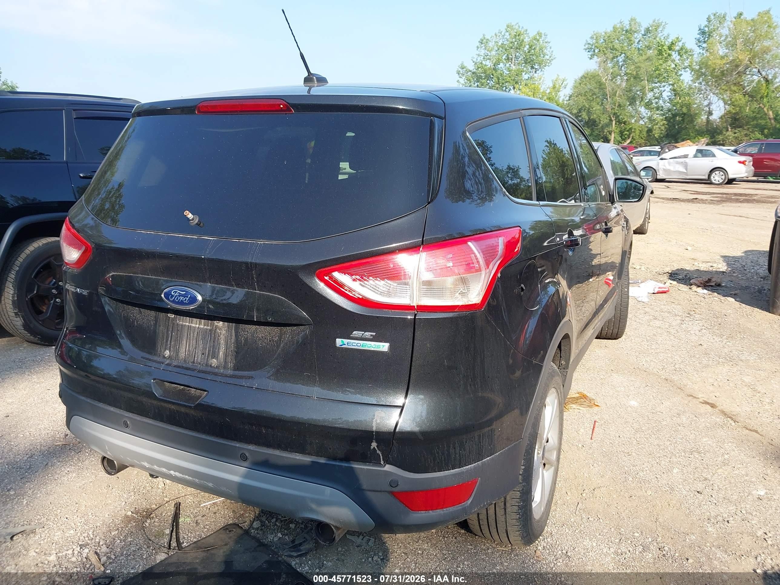 2013 Ford Escape Se Black vin: 1FMCU0G97DUD22814