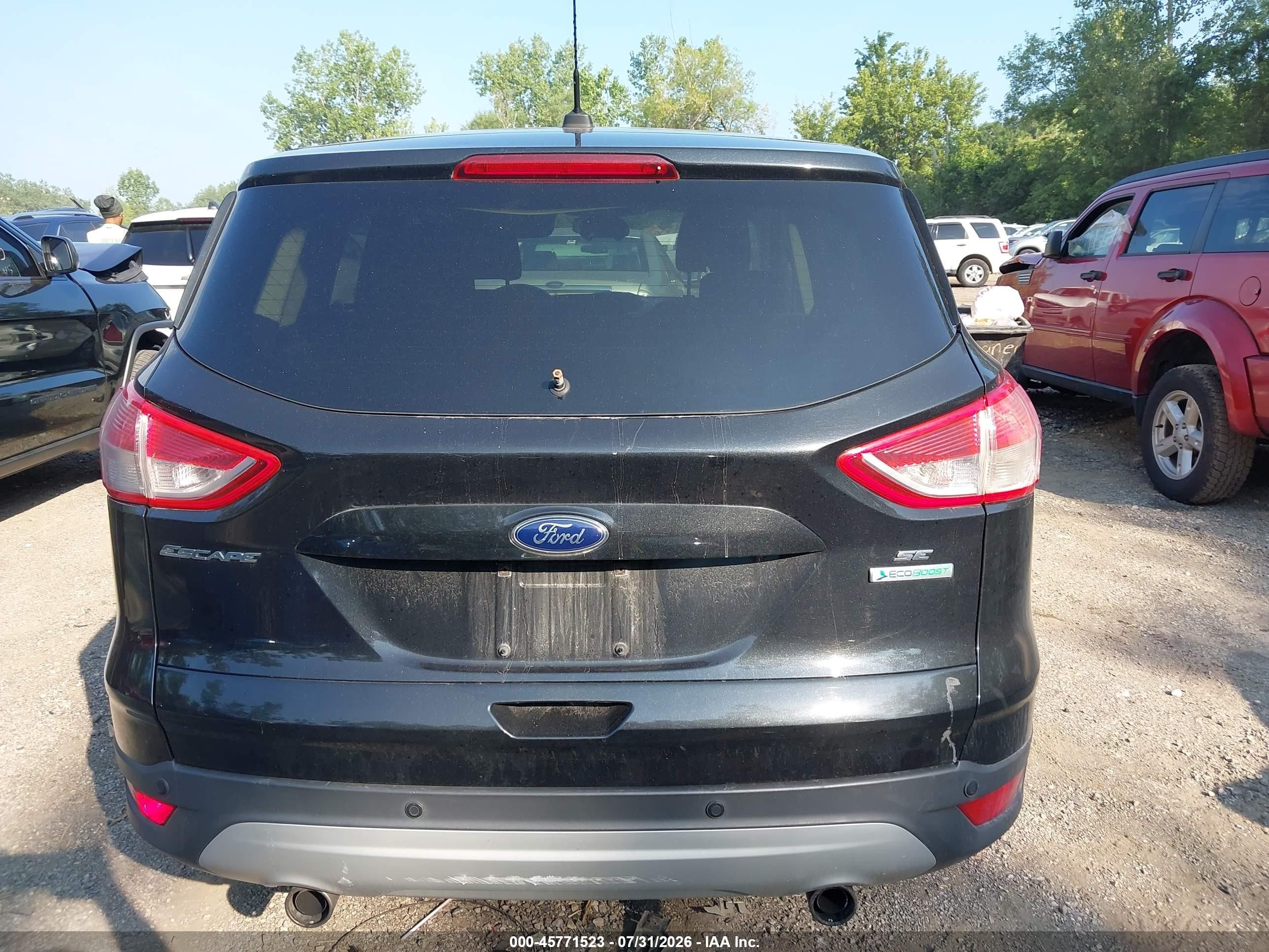 2013 Ford Escape Se Black vin: 1FMCU0G97DUD22814