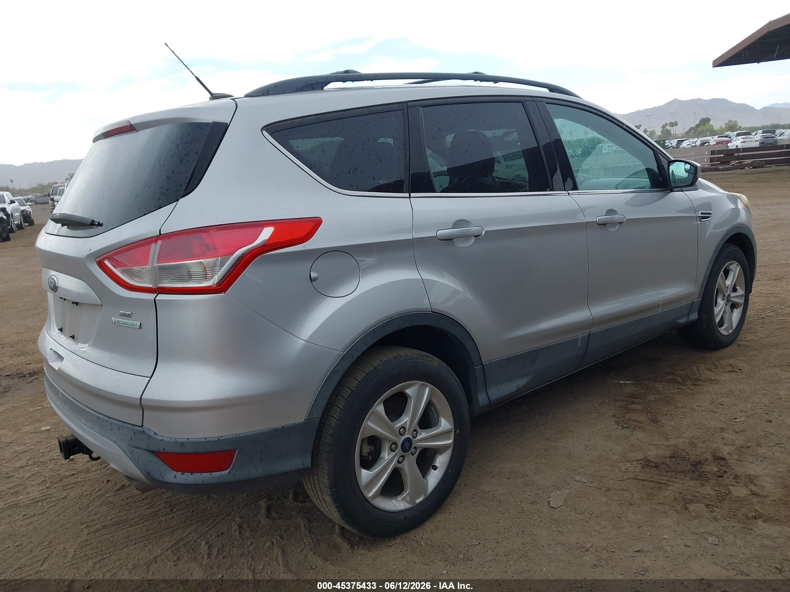 2013 Ford Escape Se Silver vin: 1FMCU0G97DUD70071