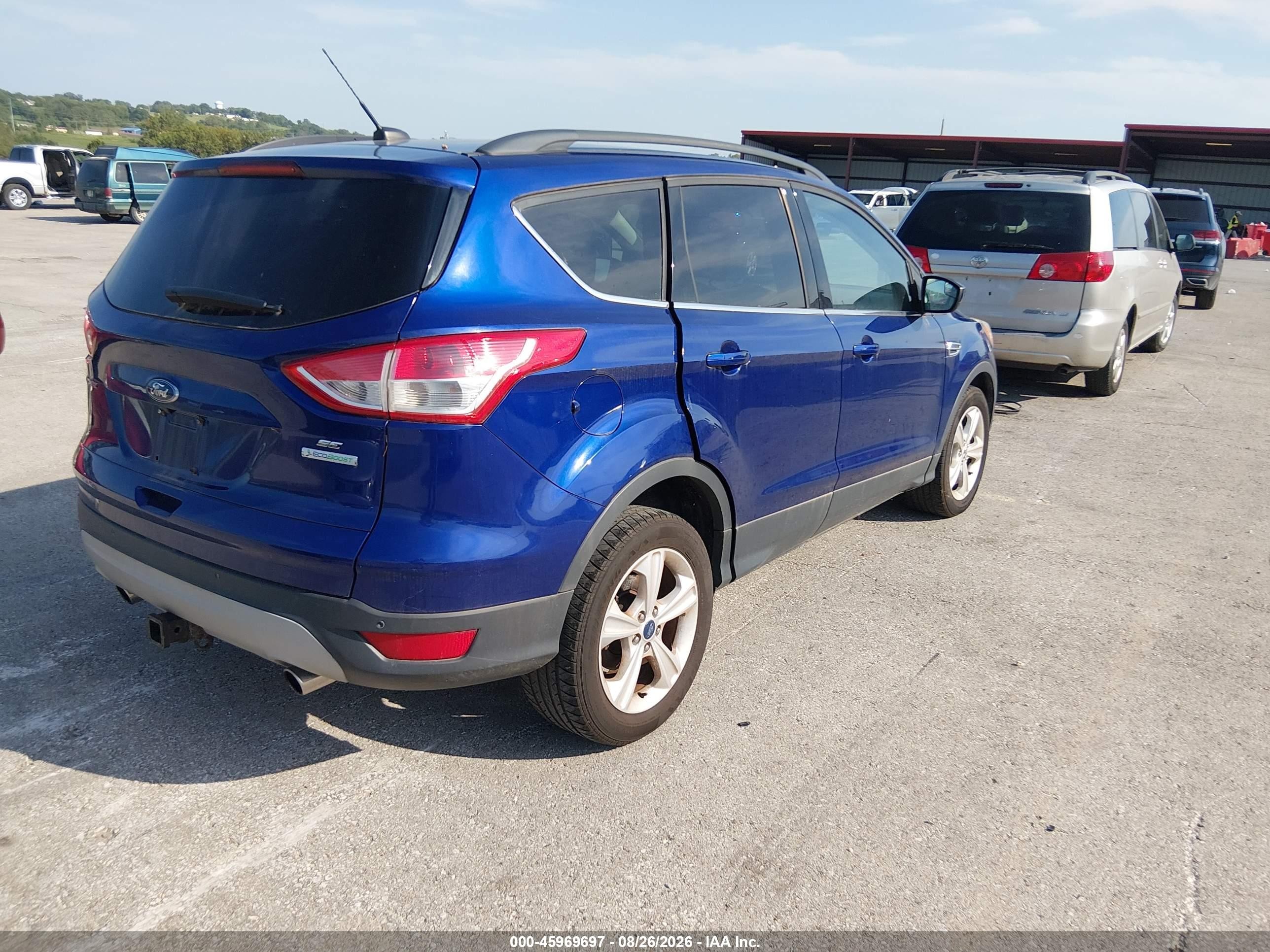 2014 Ford Escape Se Синий vin: 1FMCU0G97EUA44210