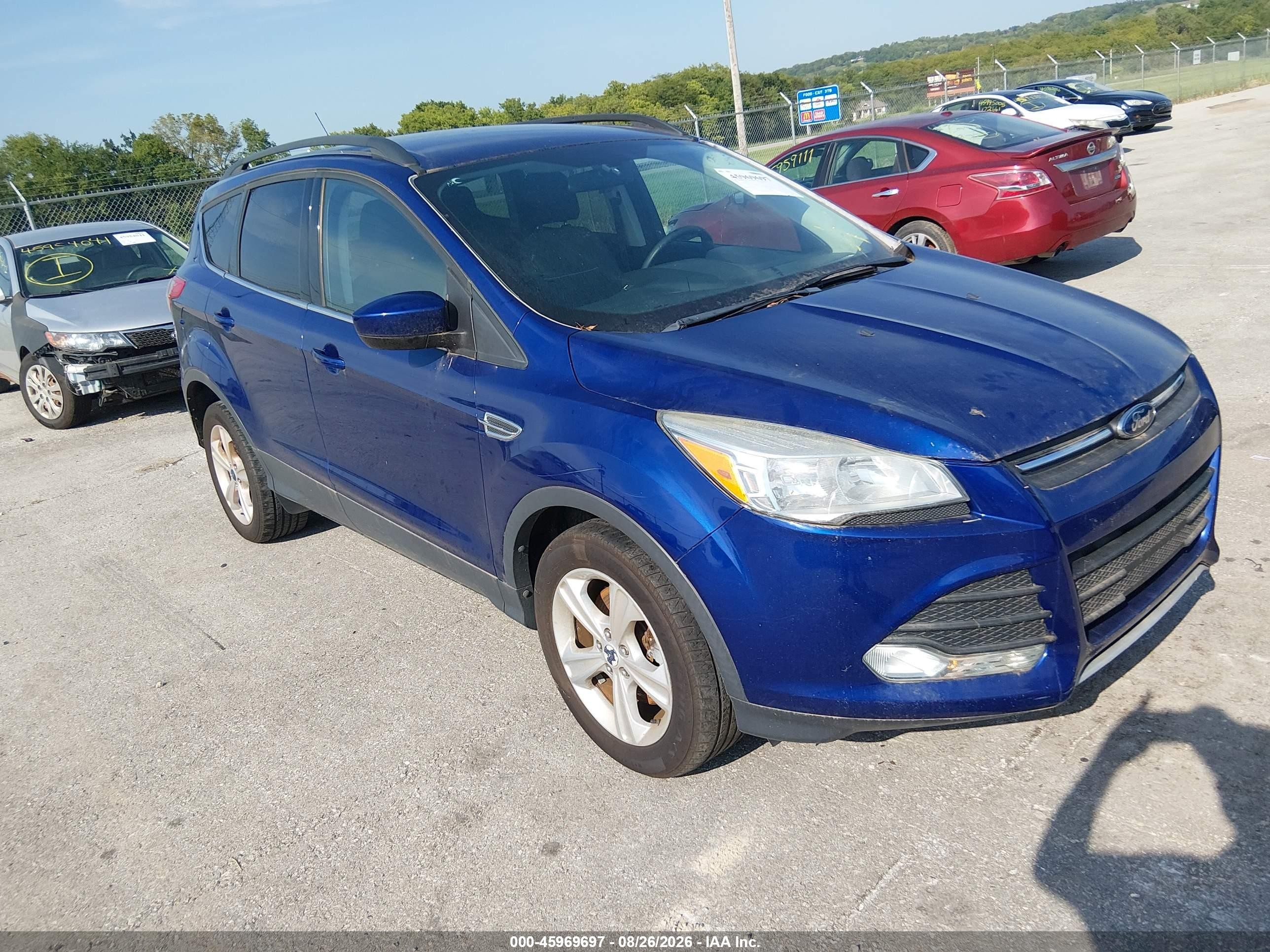 2014 Ford Escape Se Синий vin: 1FMCU0G97EUA44210