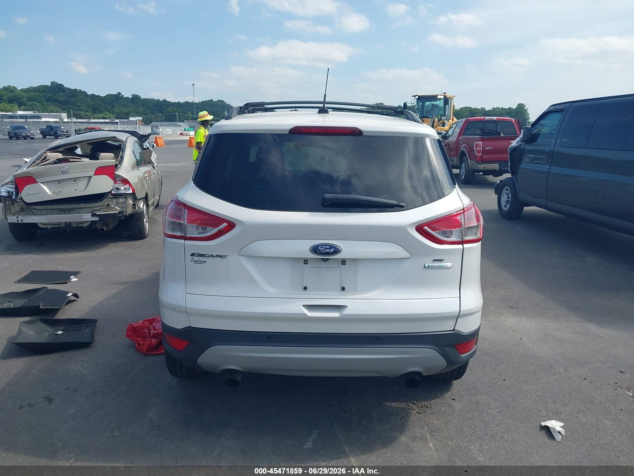 2014 Ford Escape Se White vin: 1FMCU0G97EUD72159