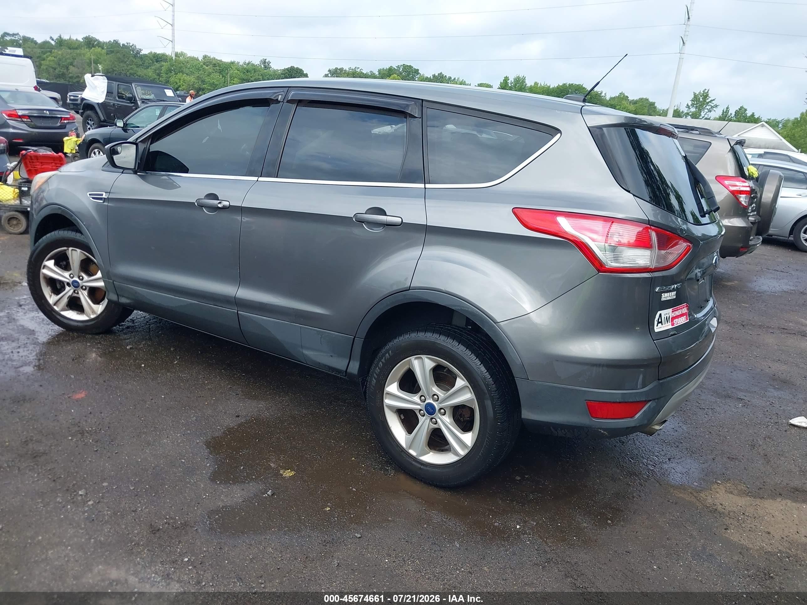 2014 Ford Escape Se Gray vin: 1FMCU0G97EUE47698