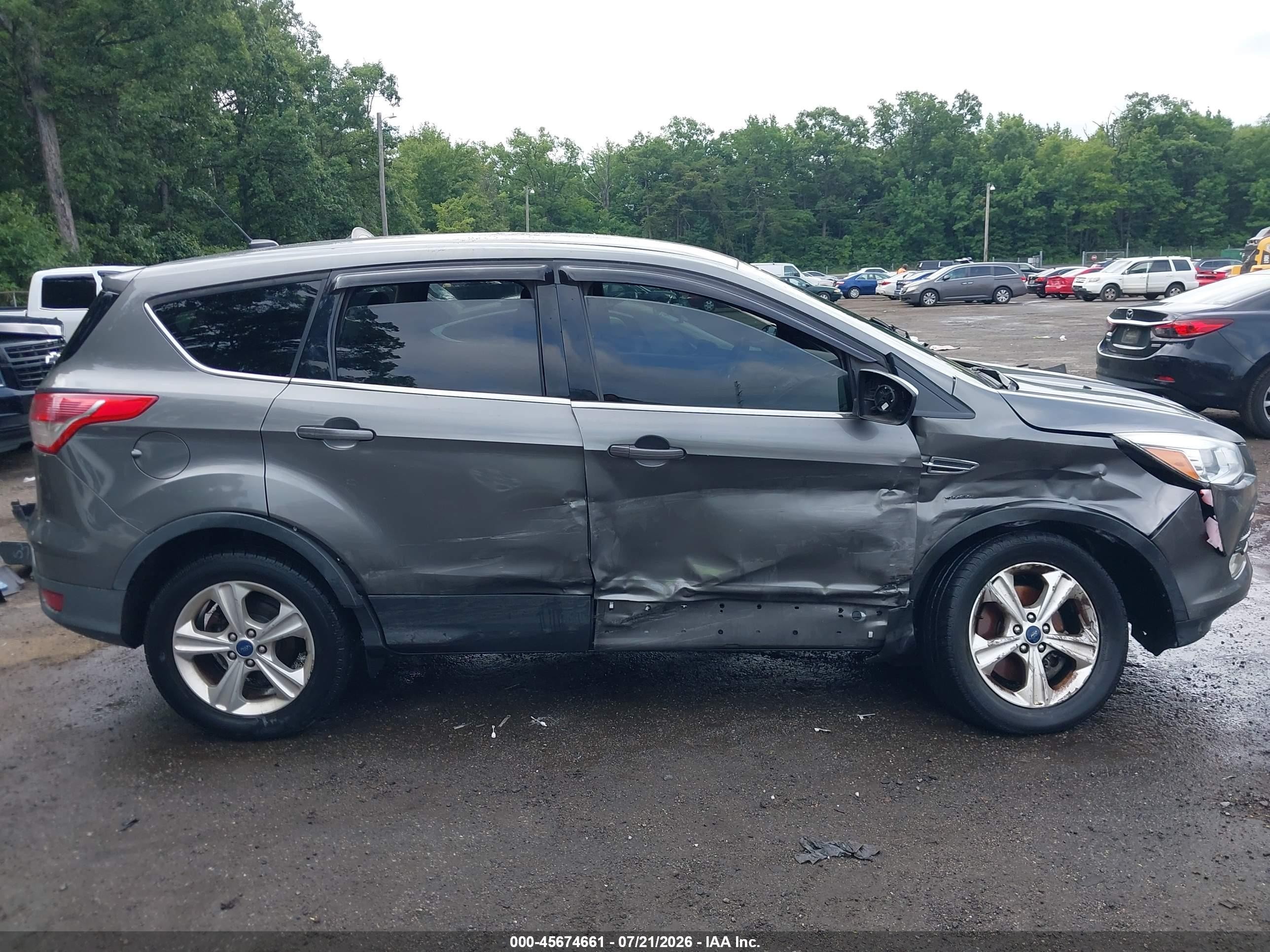 2014 Ford Escape Se Gray vin: 1FMCU0G97EUE47698