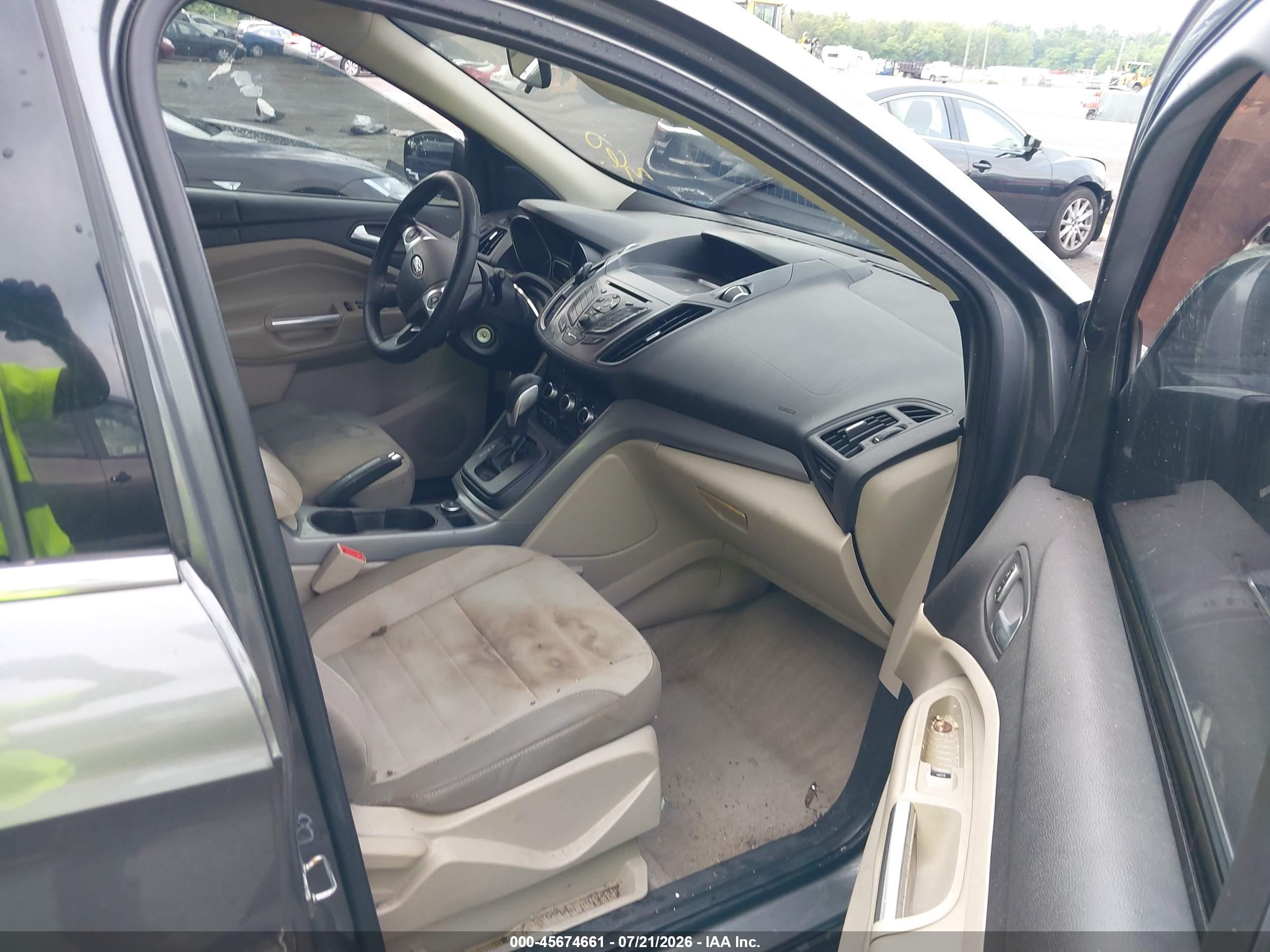 2014 Ford Escape Se Gray vin: 1FMCU0G97EUE47698