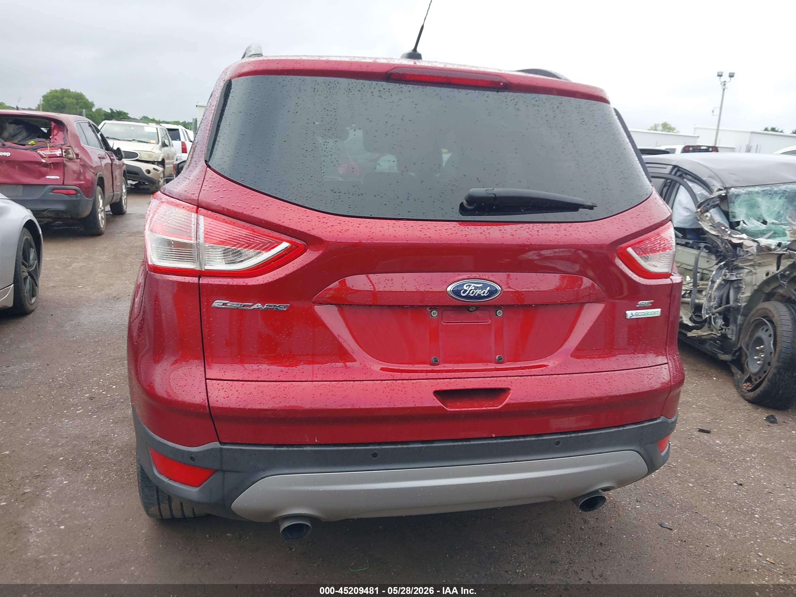 2015 Ford Escape Se Red vin: 1FMCU0G97FUA07627