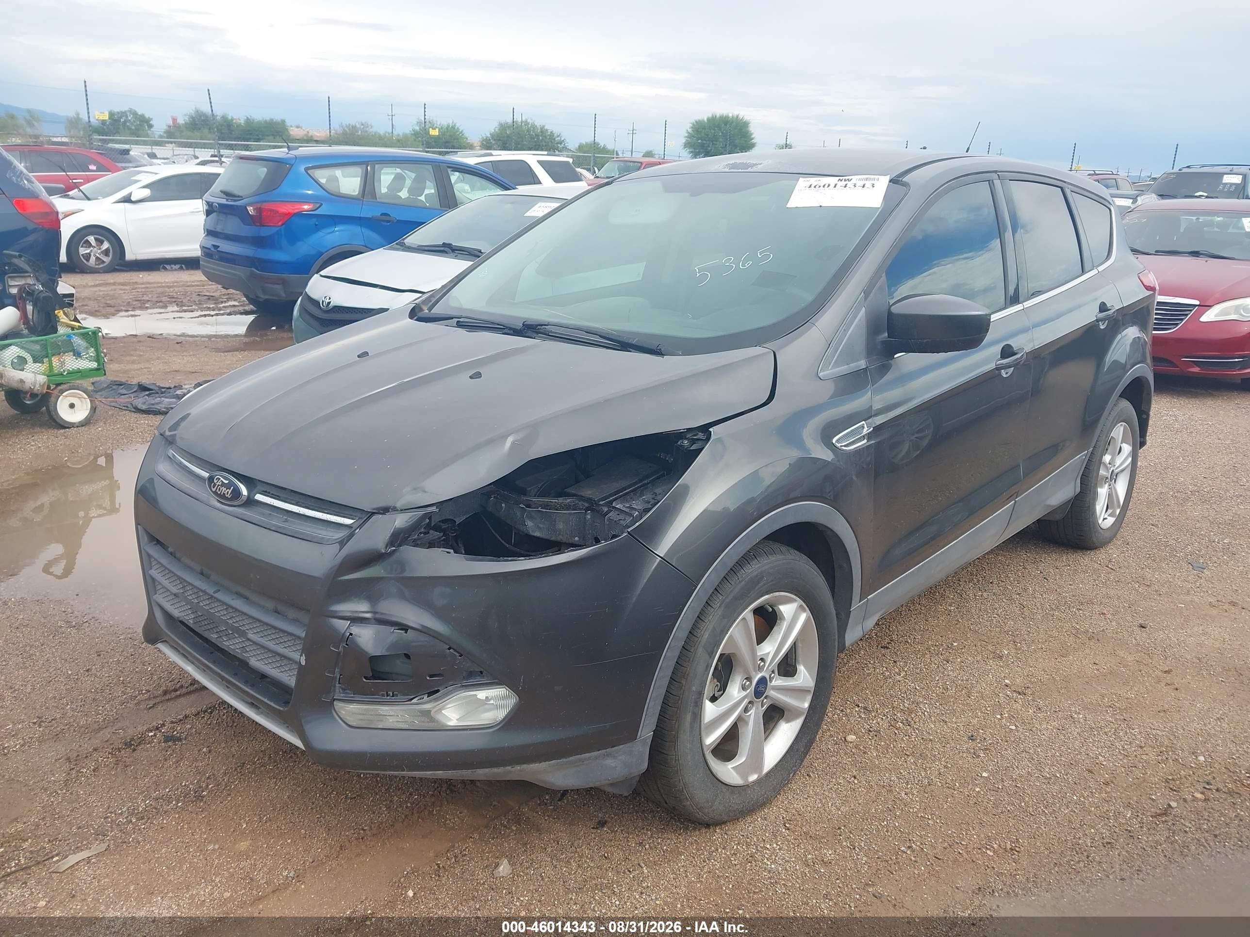 2015 Ford Escape Se Gray vin: 1FMCU0G97FUA65365