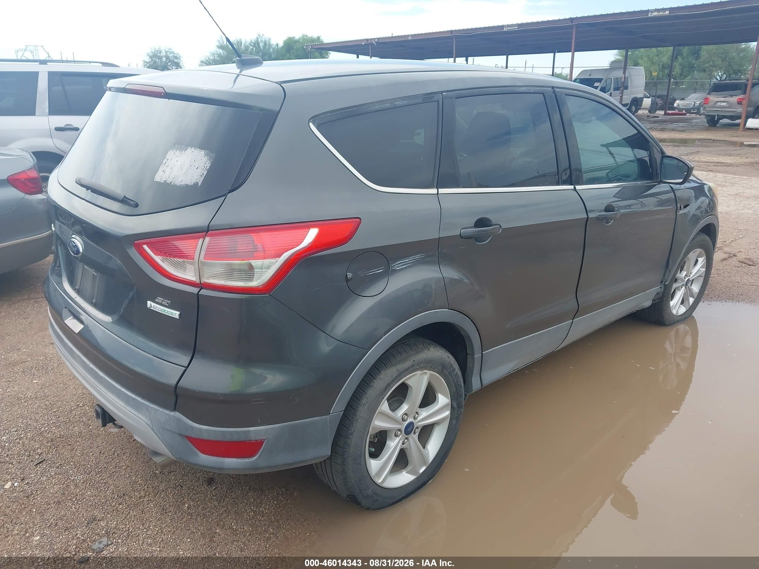 2015 Ford Escape Se Gray vin: 1FMCU0G97FUA65365