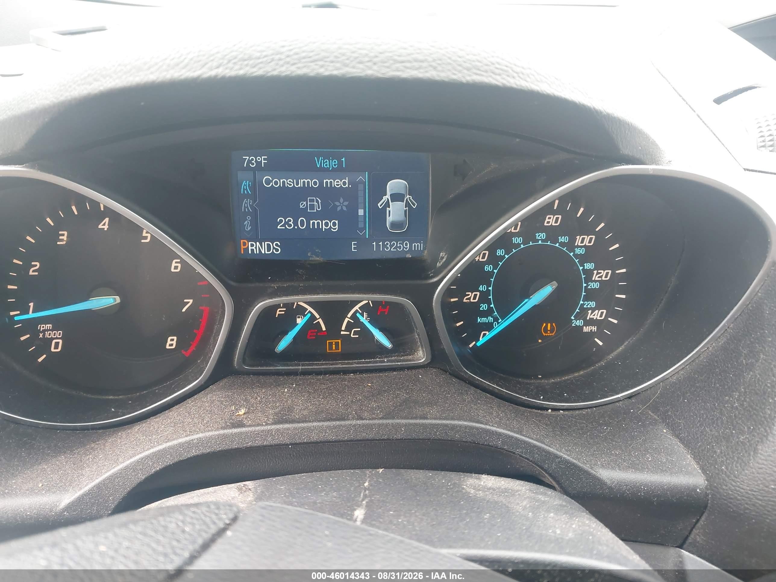 2015 Ford Escape Se Gray vin: 1FMCU0G97FUA65365