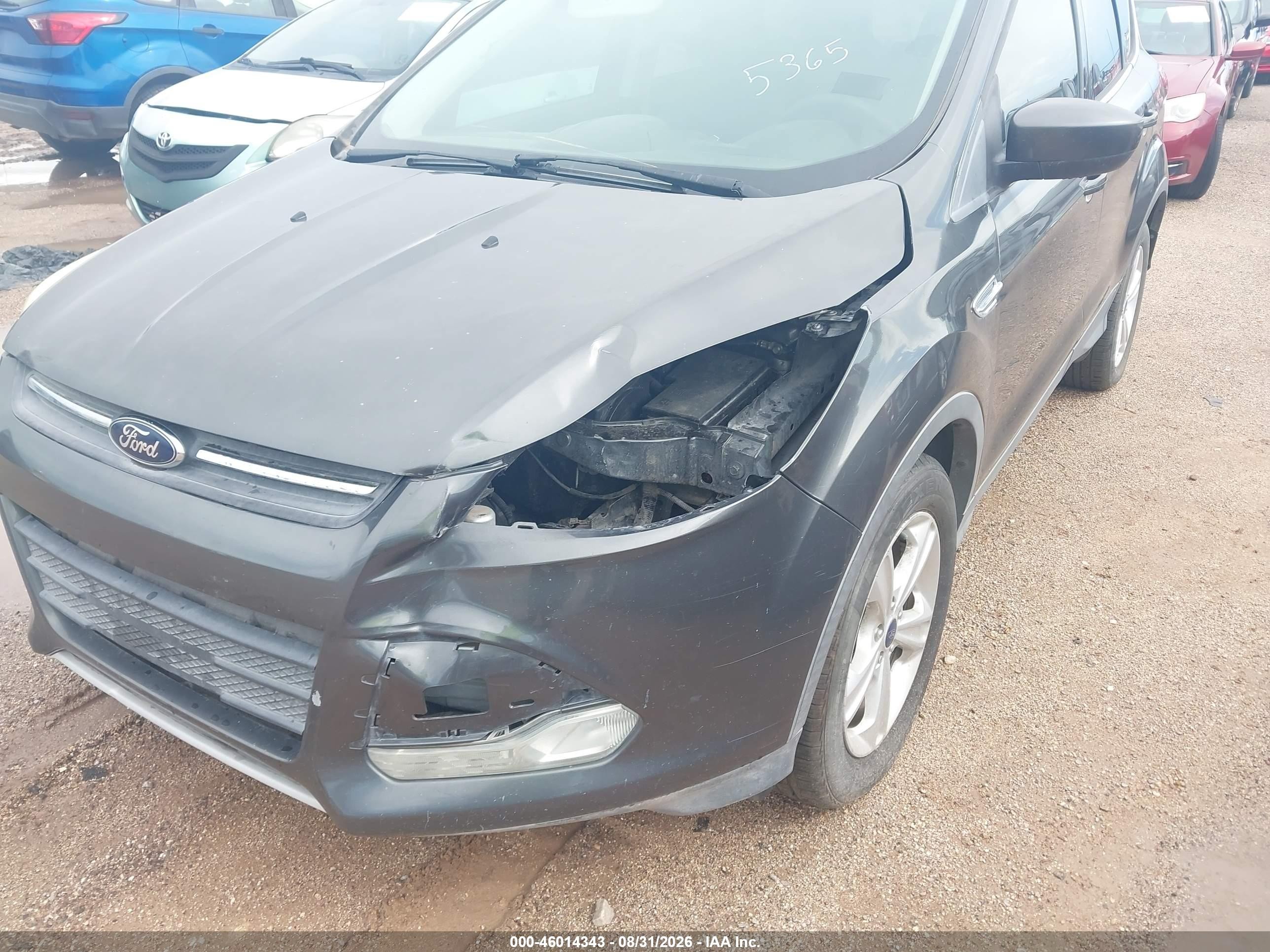 2015 Ford Escape Se Gray vin: 1FMCU0G97FUA65365
