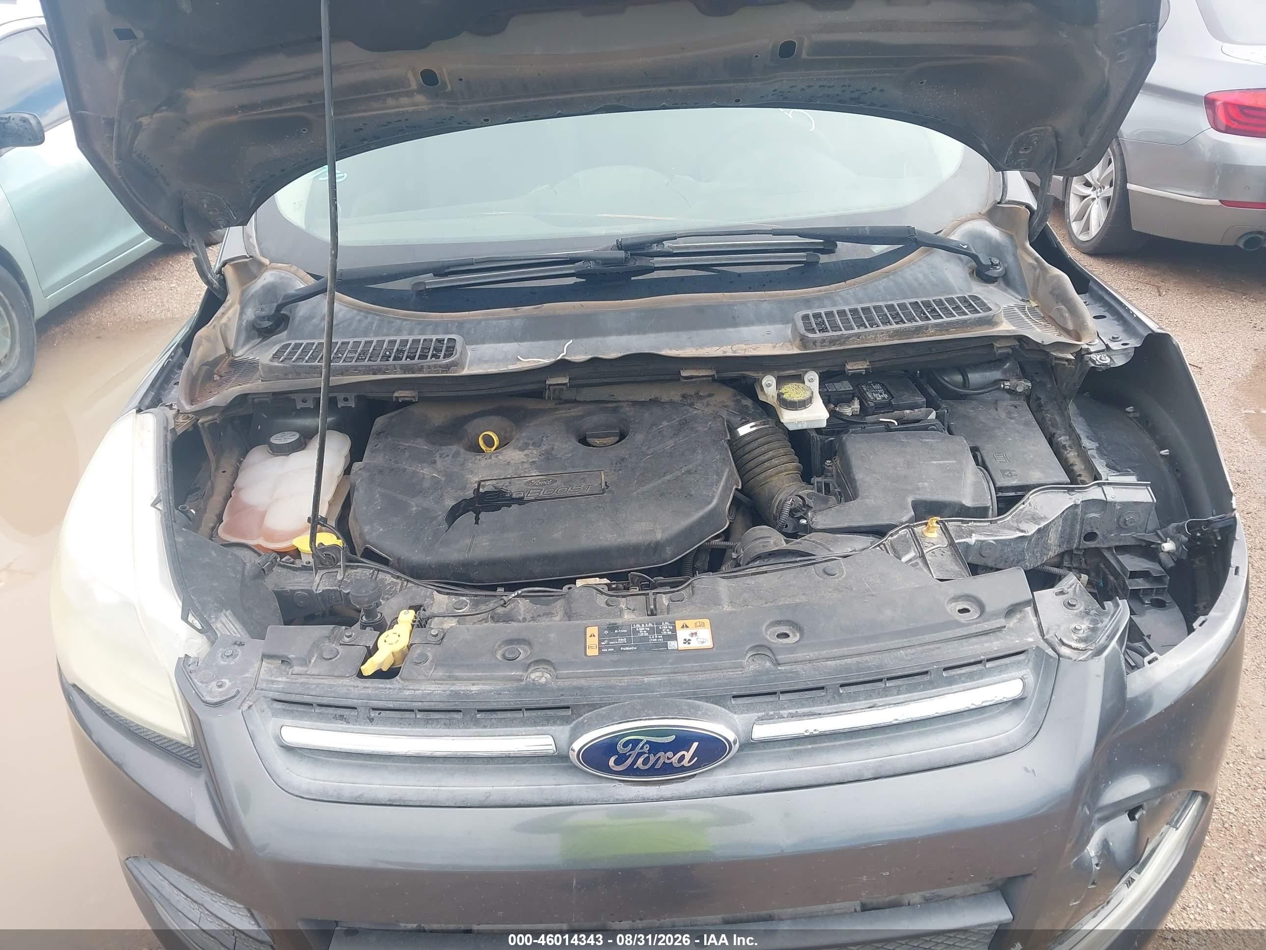 2015 Ford Escape Se Gray vin: 1FMCU0G97FUA65365