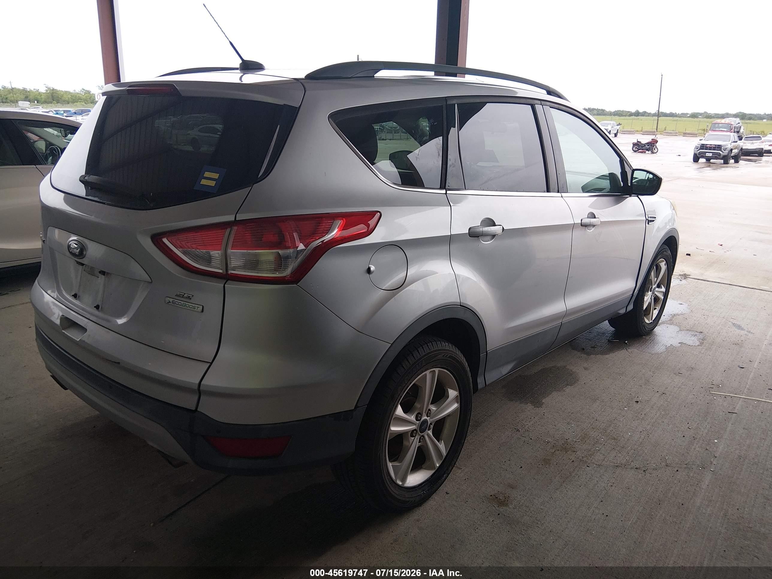 2015 Ford Escape Se Silver vin: 1FMCU0G97FUC62021