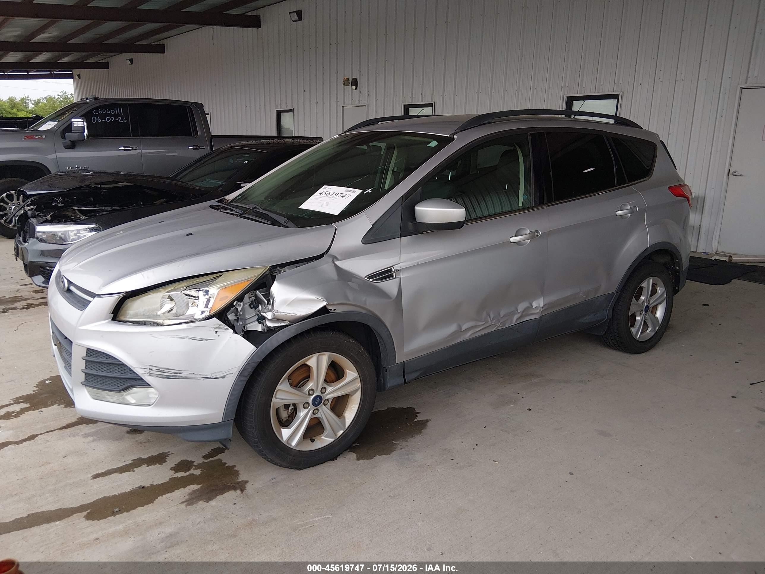 2015 Ford Escape Se Silver vin: 1FMCU0G97FUC62021