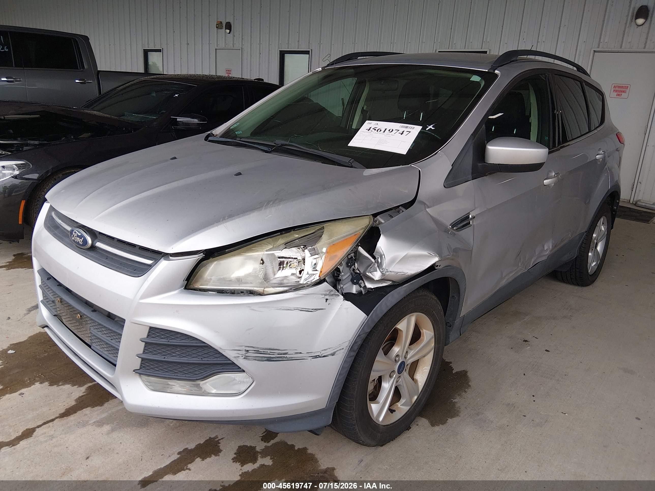 2015 Ford Escape Se Silver vin: 1FMCU0G97FUC62021