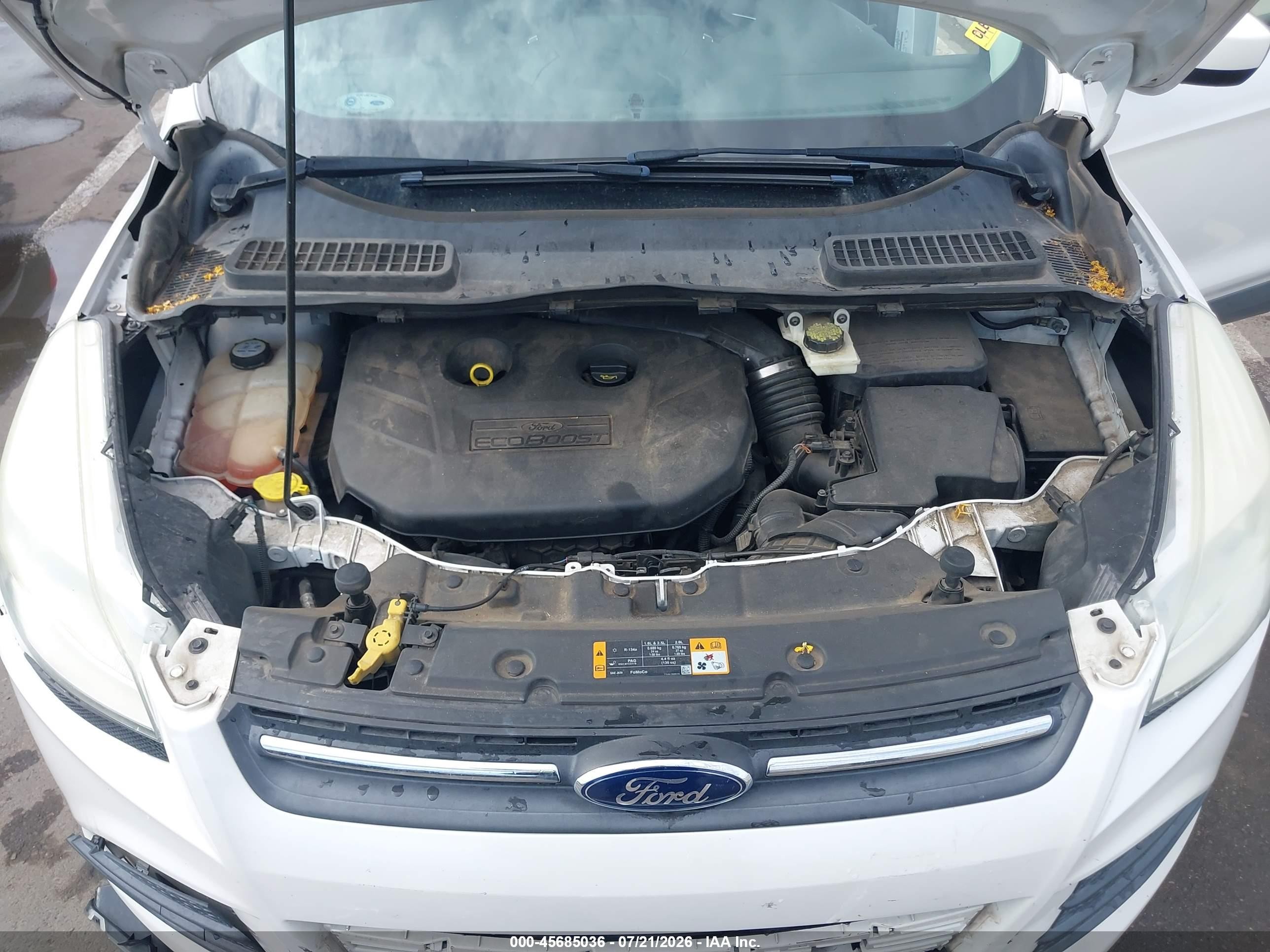 2013 Ford Escape Se White vin: 1FMCU0G98DUC35827