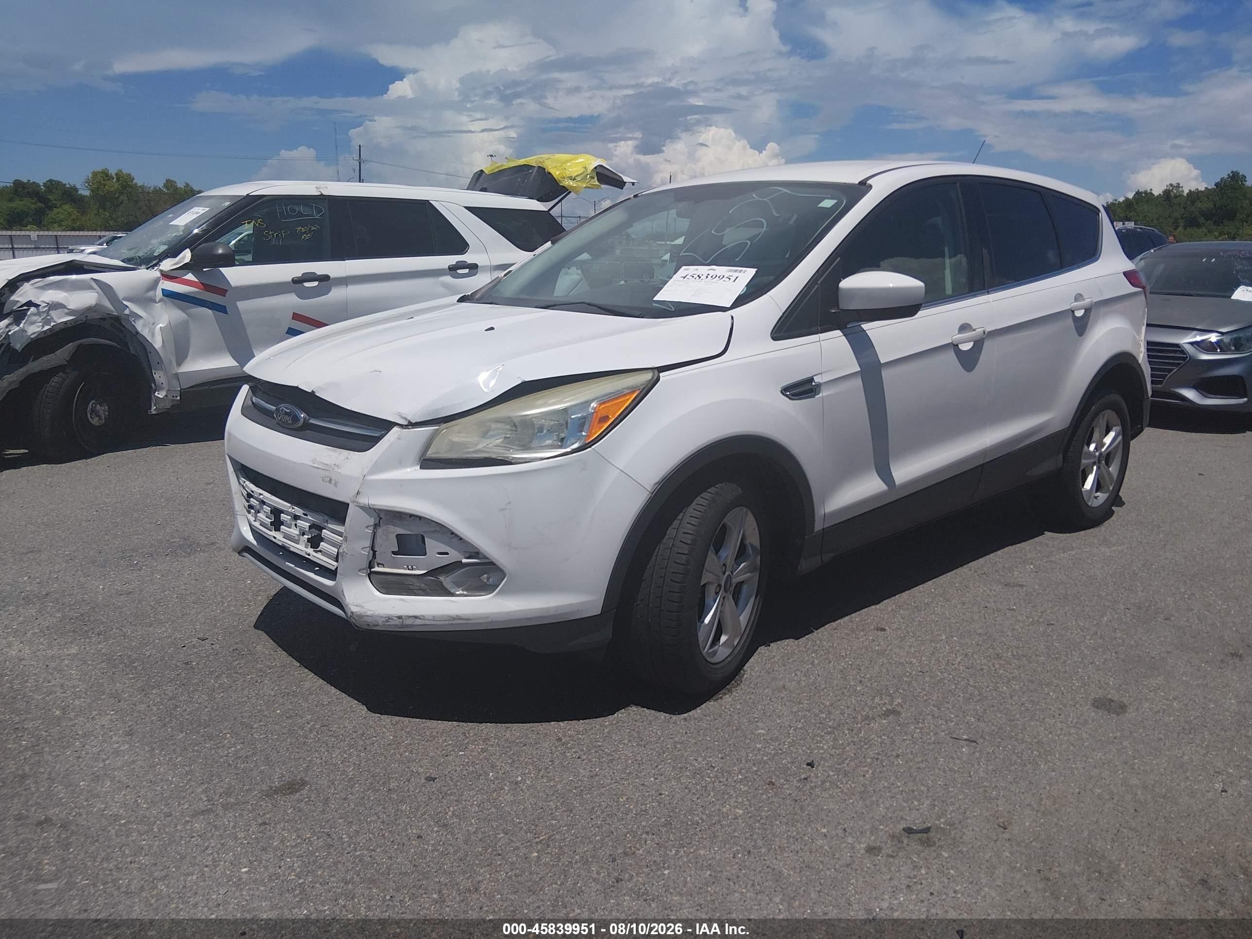 2014 Ford Escape Se White vin: 1FMCU0G98EUA85574
