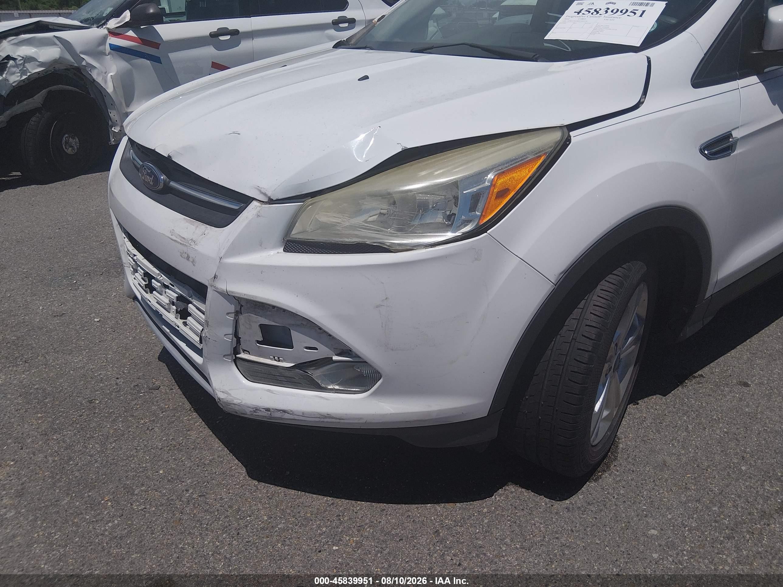 2014 Ford Escape Se White vin: 1FMCU0G98EUA85574