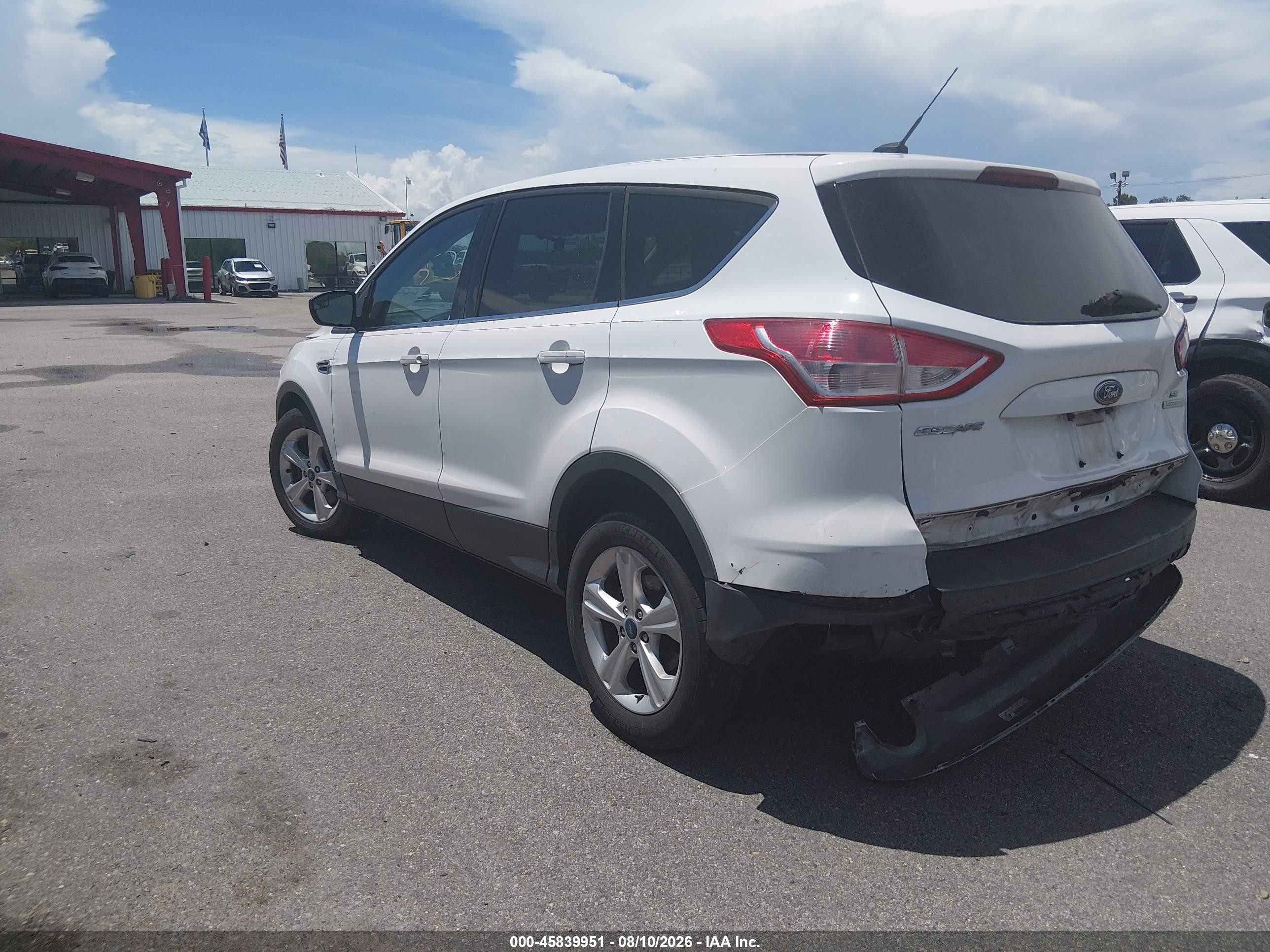 2014 Ford Escape Se White vin: 1FMCU0G98EUA85574