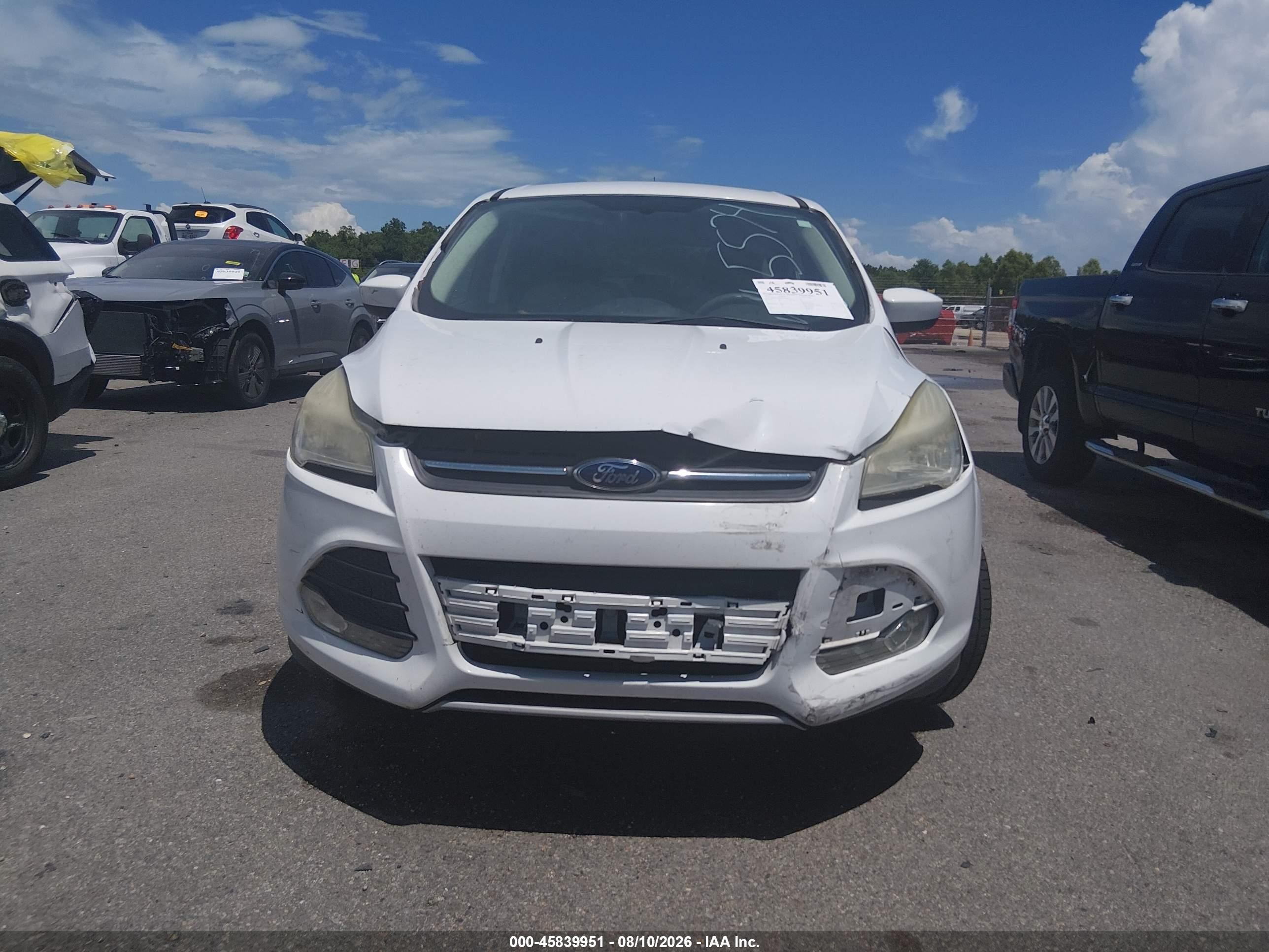 2014 Ford Escape Se White vin: 1FMCU0G98EUA85574