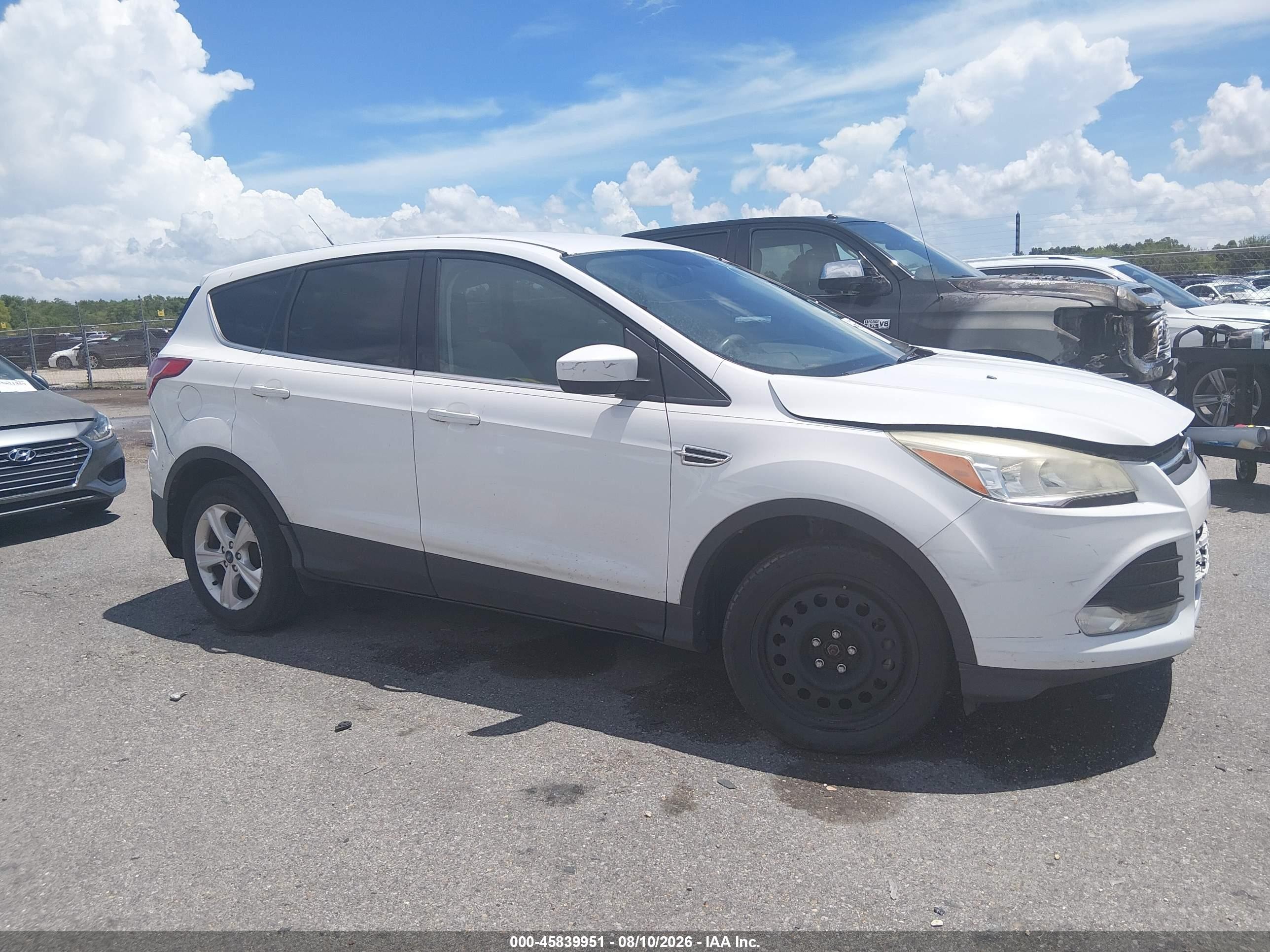 2014 Ford Escape Se White vin: 1FMCU0G98EUA85574