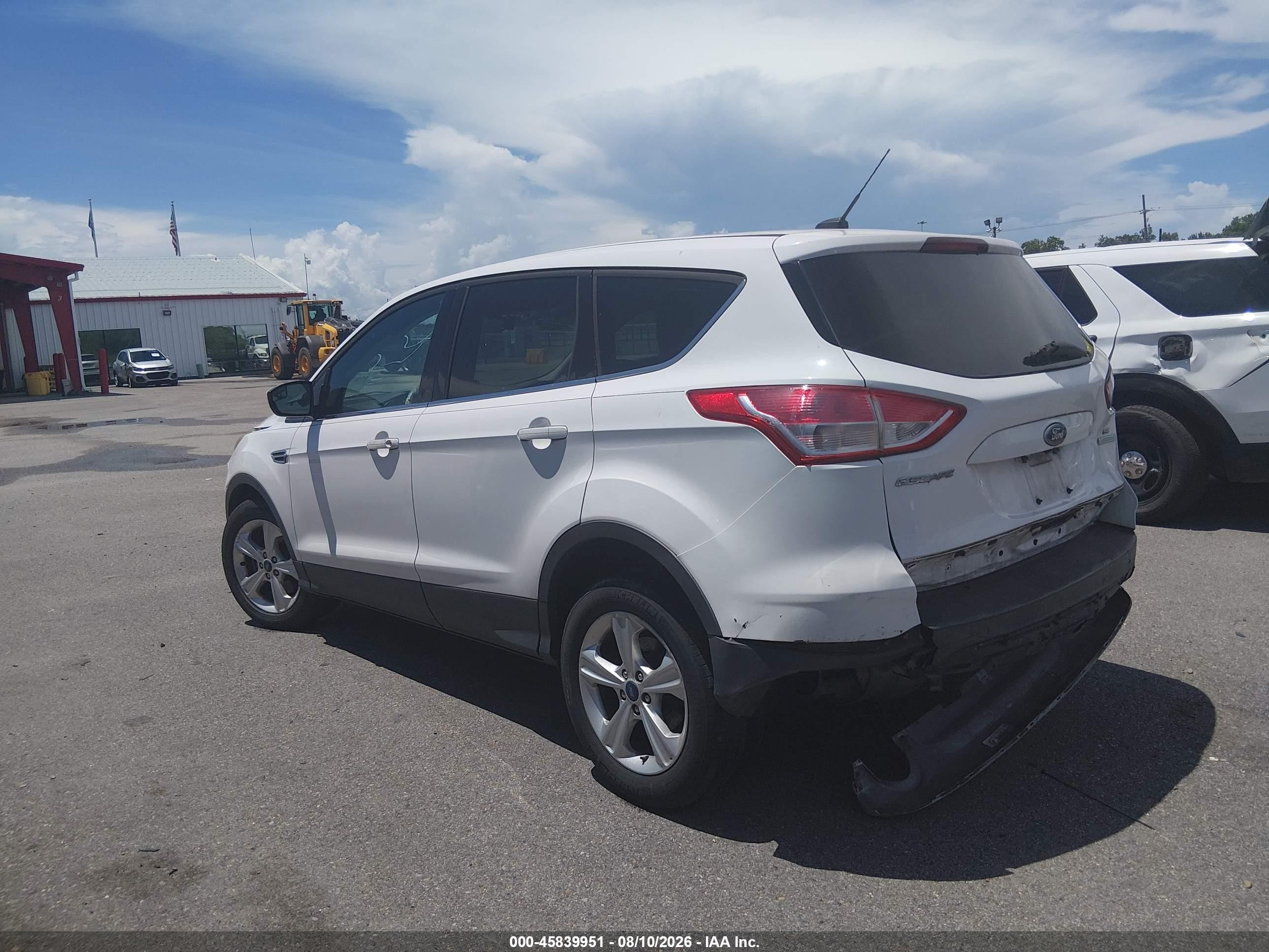 2014 Ford Escape Se White vin: 1FMCU0G98EUA85574