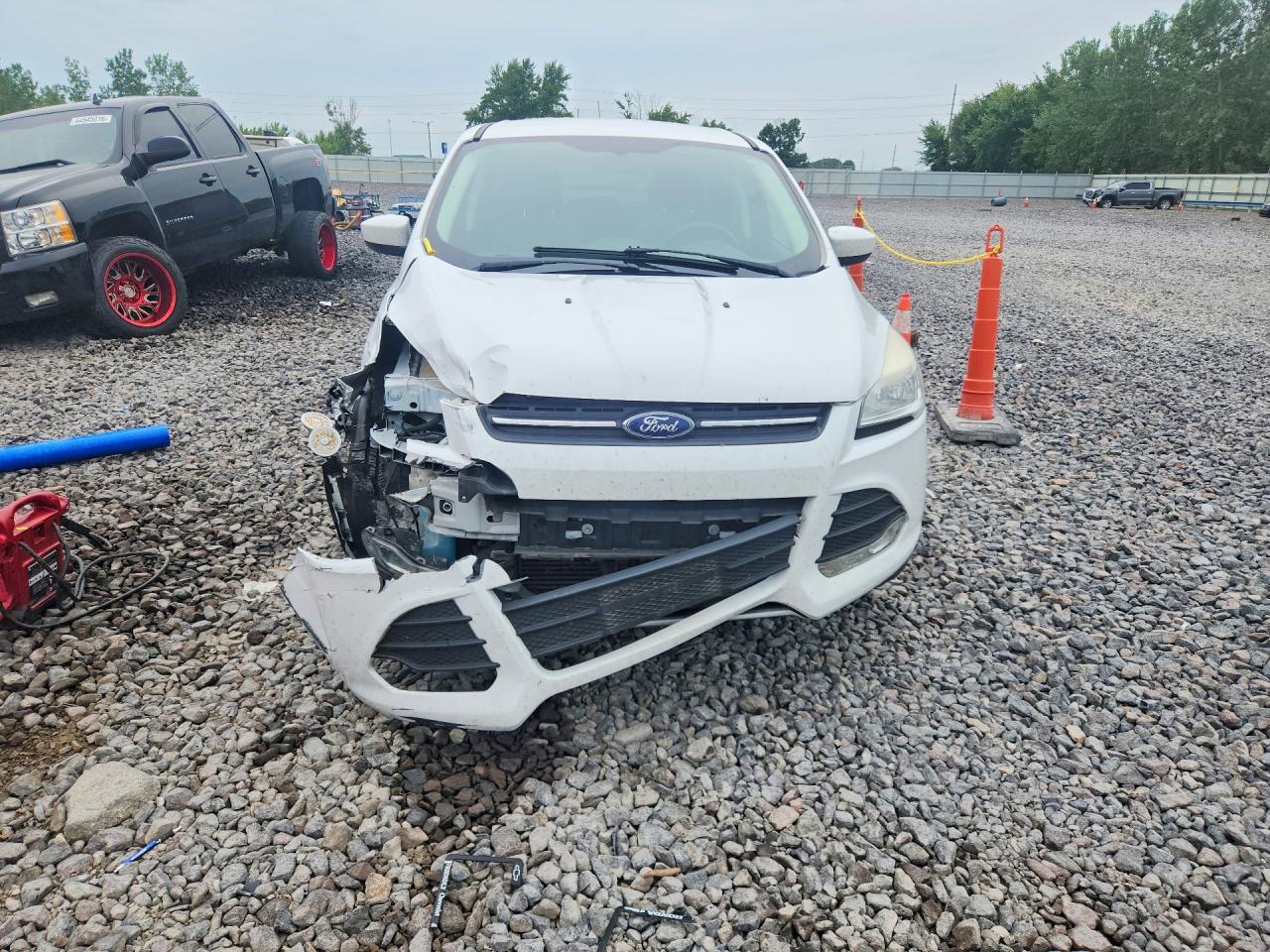 2014 Ford Escape Se White vin: 1FMCU0G98EUE24527