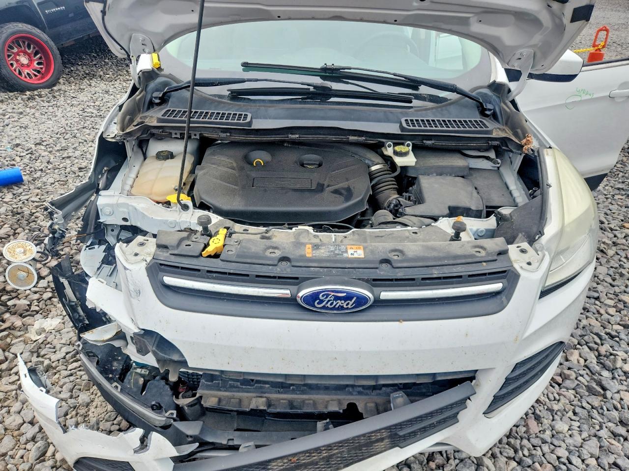 2014 Ford Escape Se White vin: 1FMCU0G98EUE24527