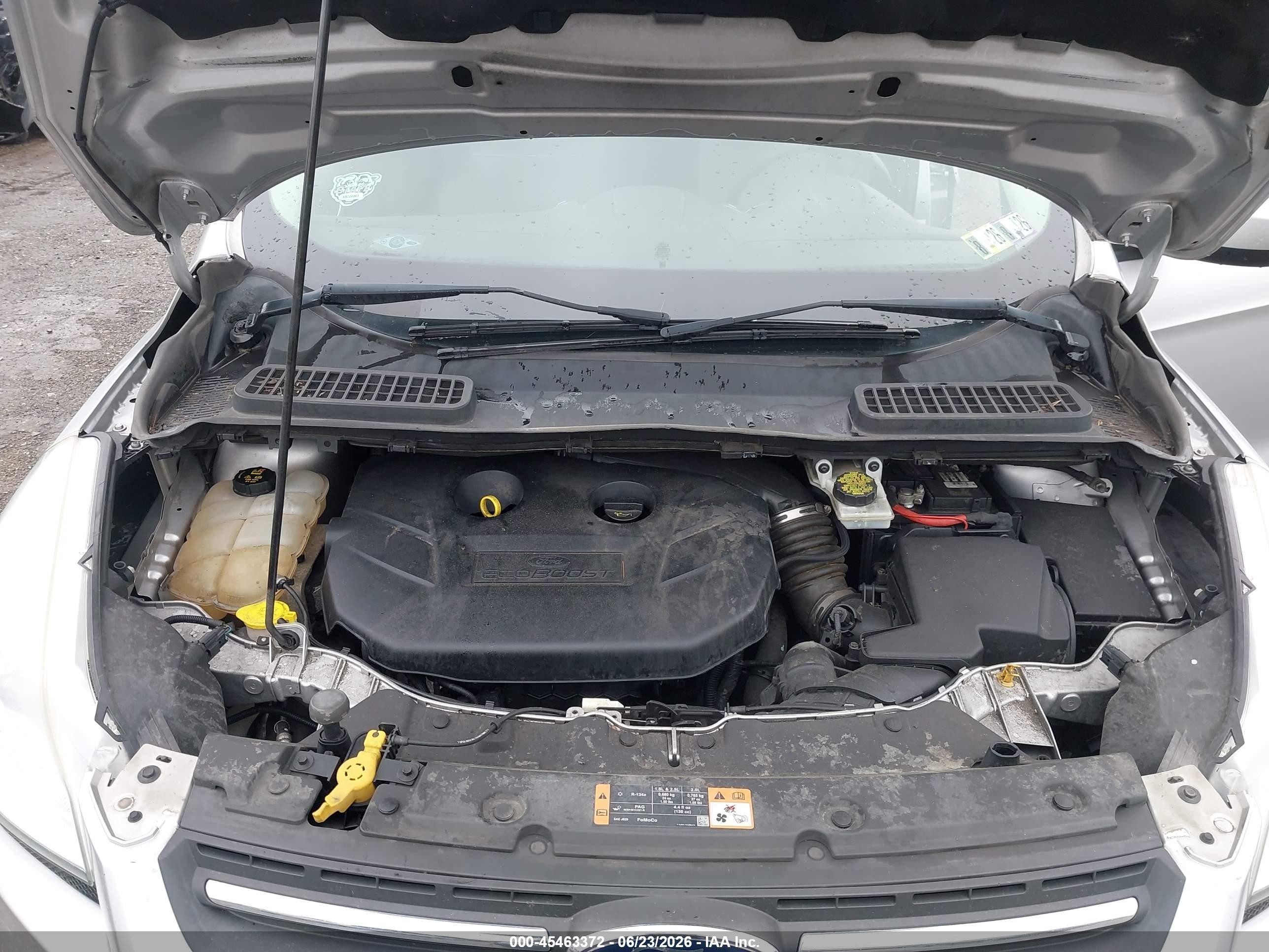 2015 Ford Escape Se Silver vin: 1FMCU0G98FUC54610