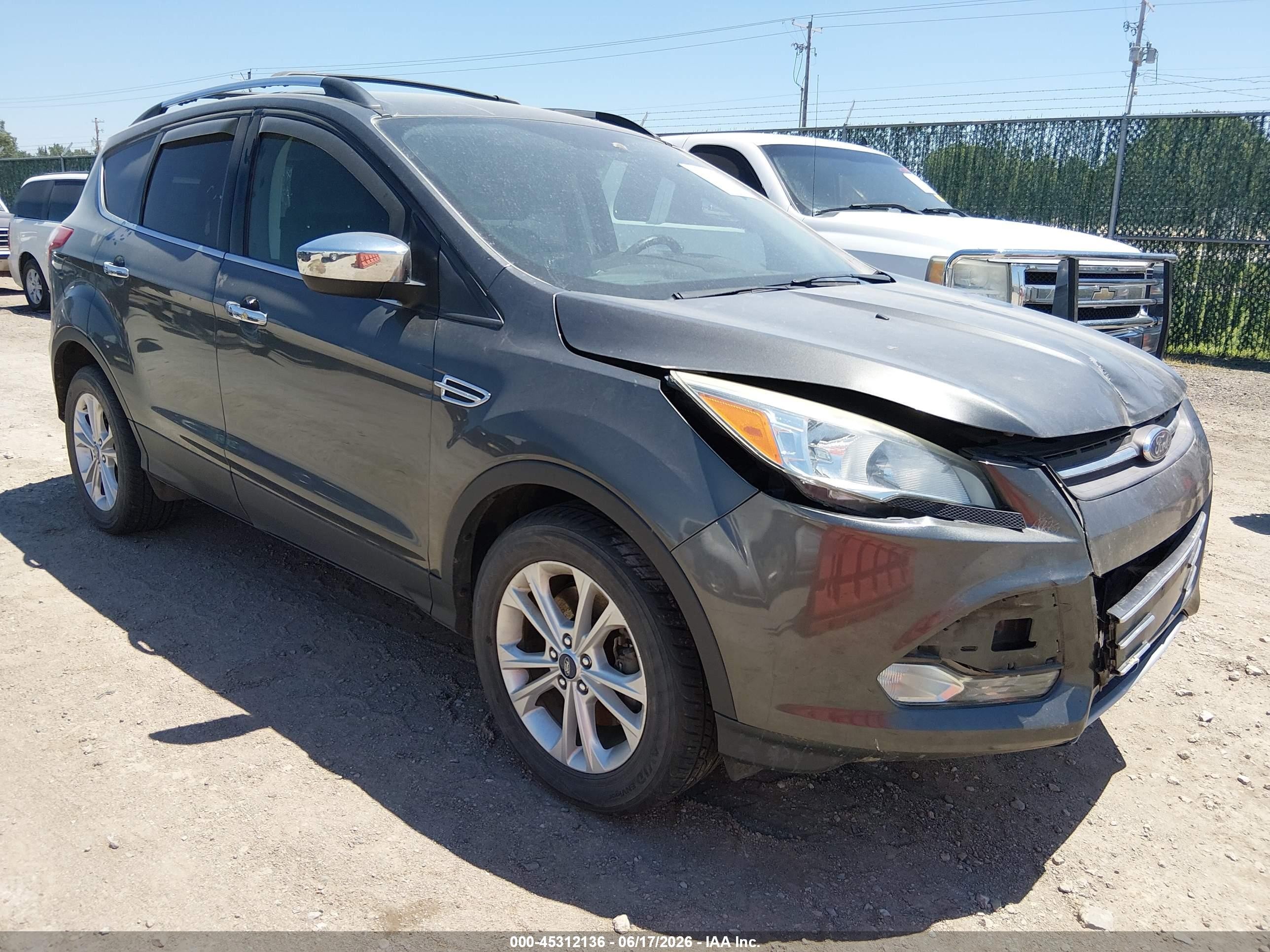 2015 Ford Escape Se Gray vin: 1FMCU0G98FUC62156