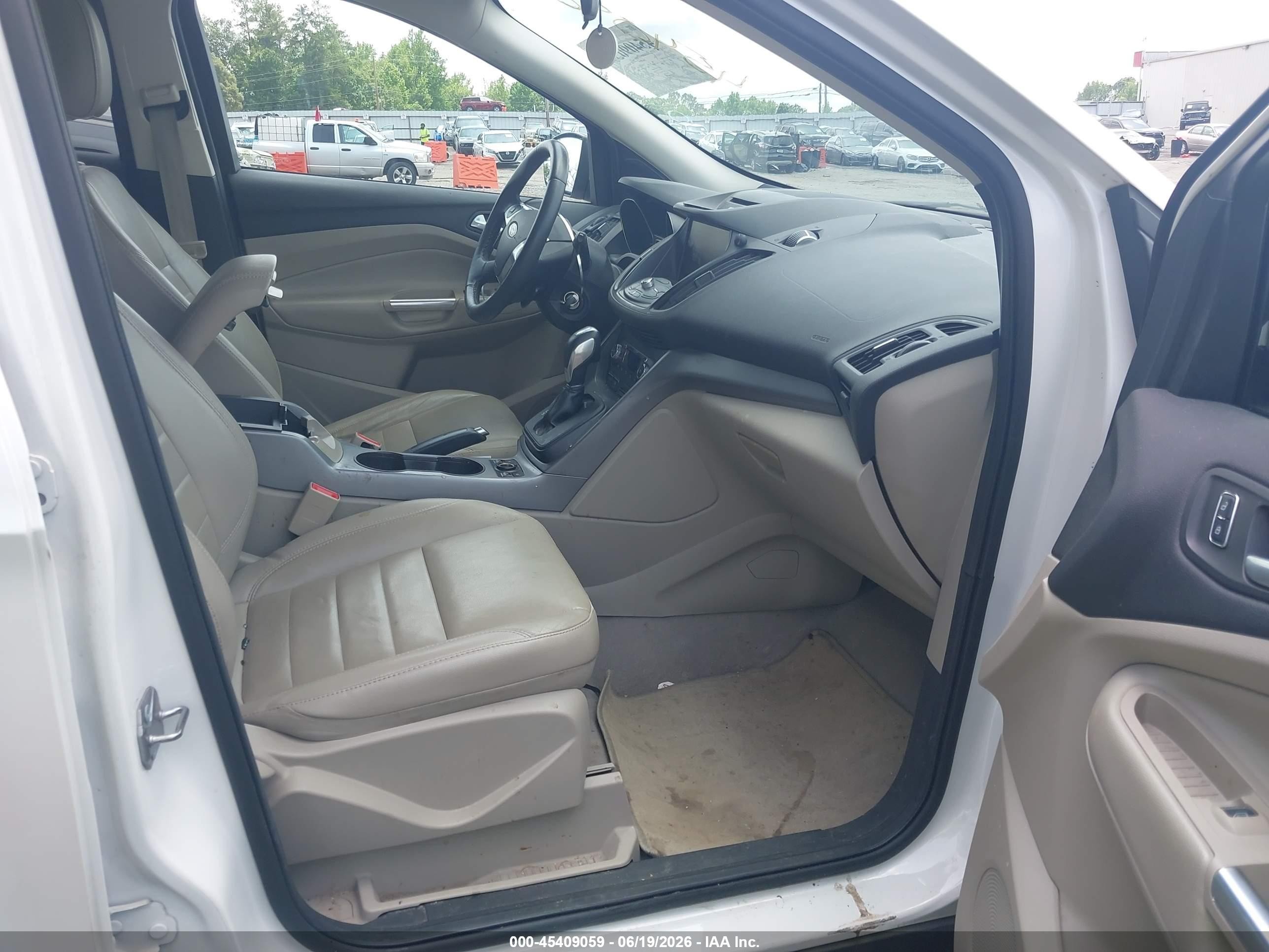 2014 Ford Escape Se White vin: 1FMCU0G99EUD24081