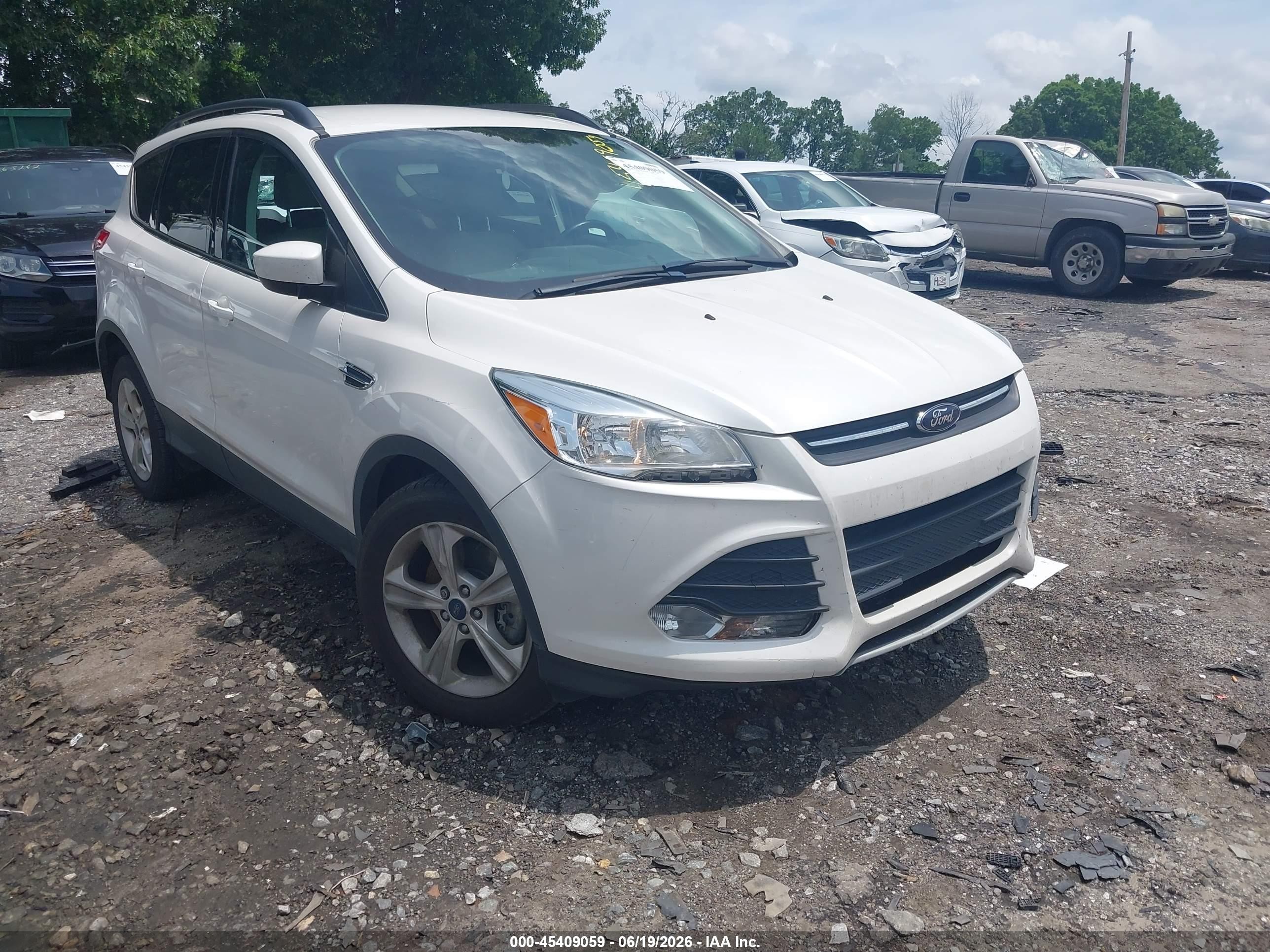 2014 Ford Escape Se White vin: 1FMCU0G99EUD24081