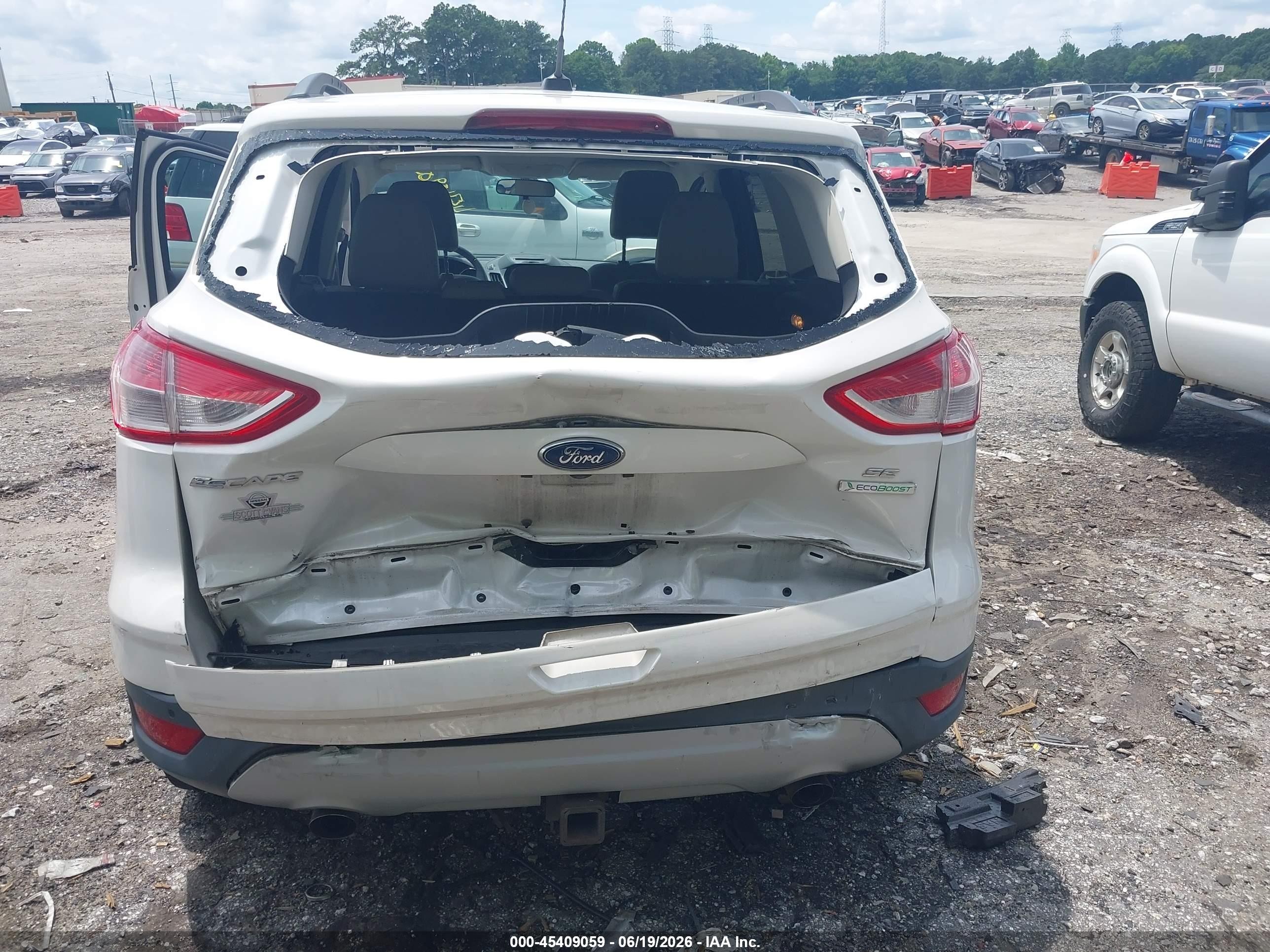 2014 Ford Escape Se White vin: 1FMCU0G99EUD24081