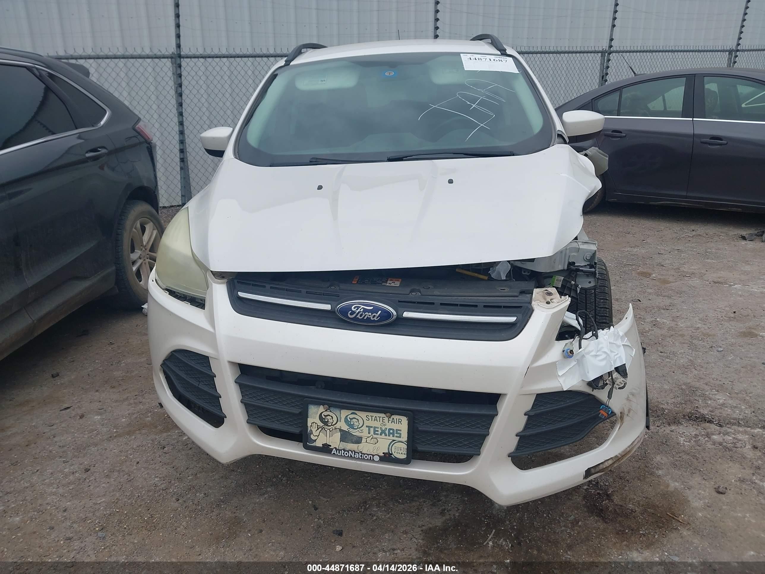 2015 Ford Escape Se White vin: 1FMCU0G99FUA07466