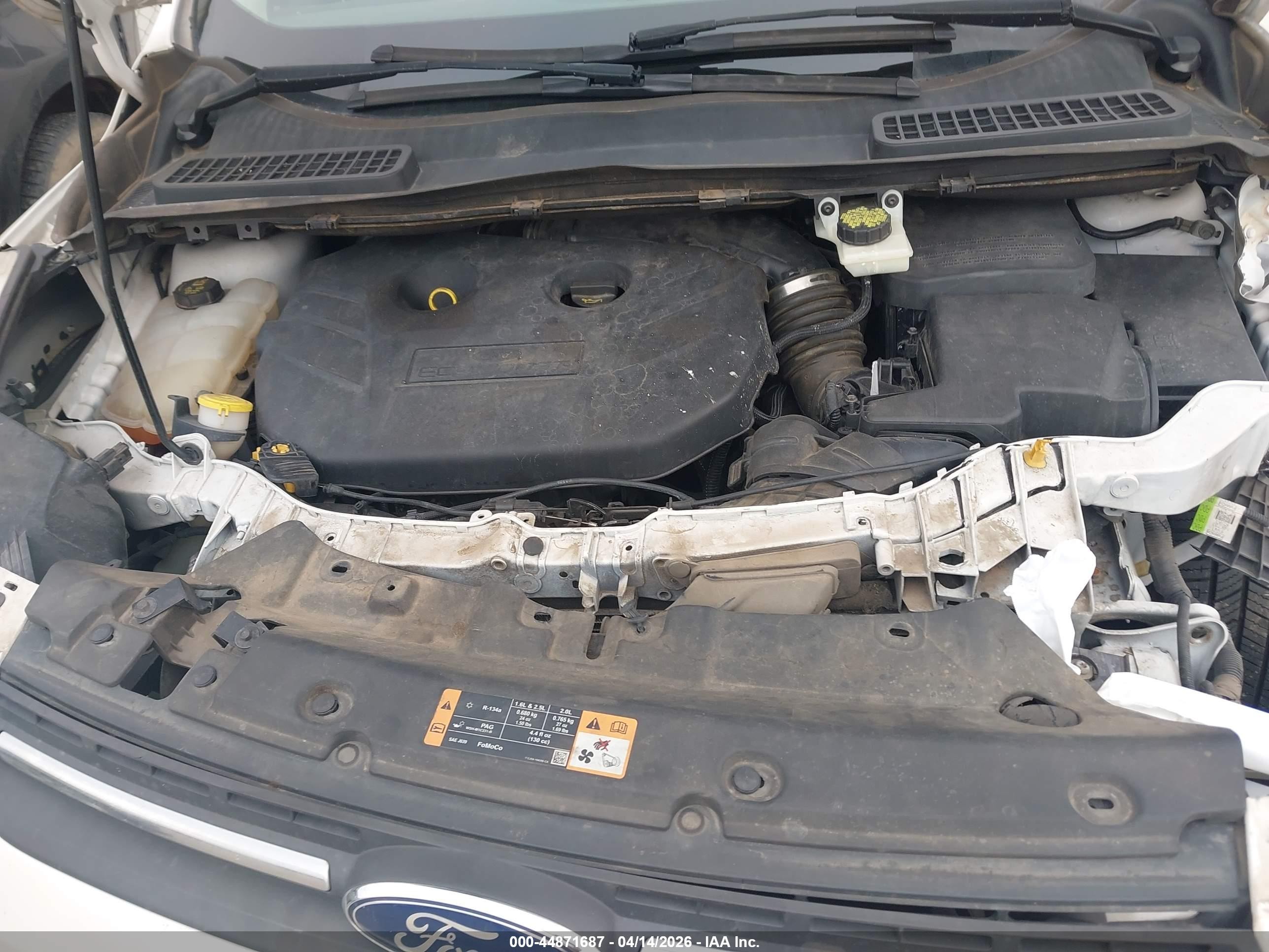 2015 Ford Escape Se White vin: 1FMCU0G99FUA07466