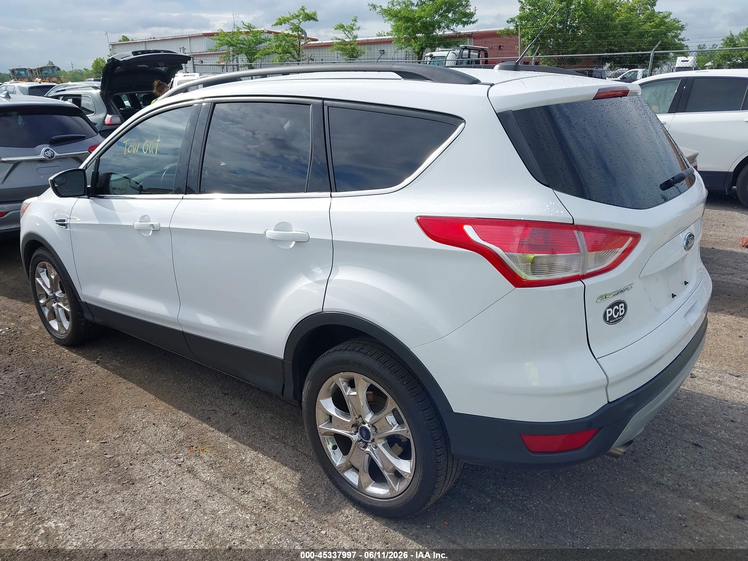 2015 Ford Escape Se White vin: 1FMCU0G99FUC34754