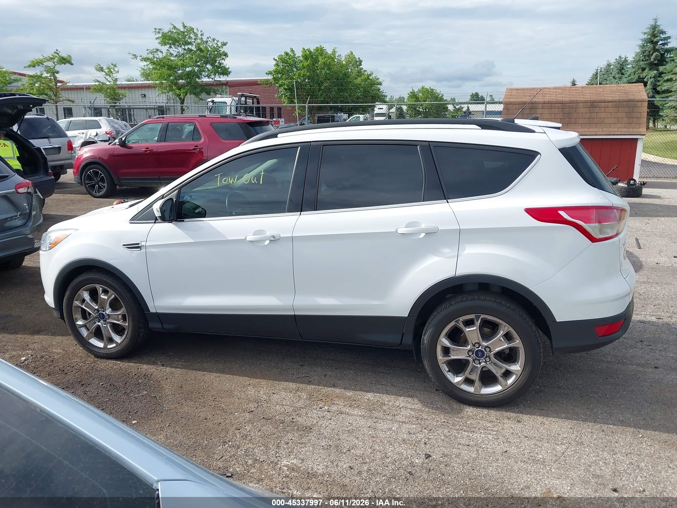 2015 Ford Escape Se White vin: 1FMCU0G99FUC34754